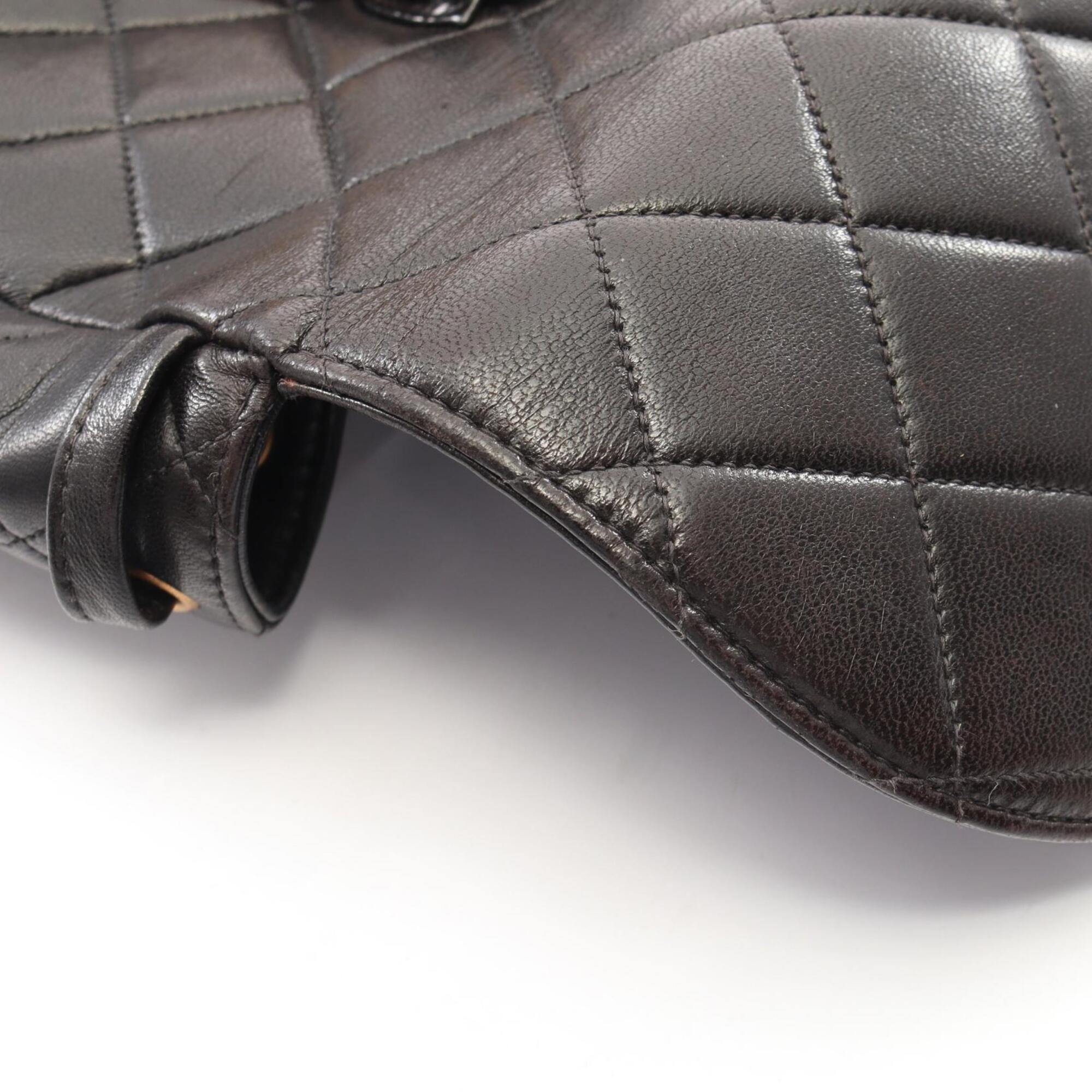 Chanel Black Leather Backpack Handbag (Pre-Owned)