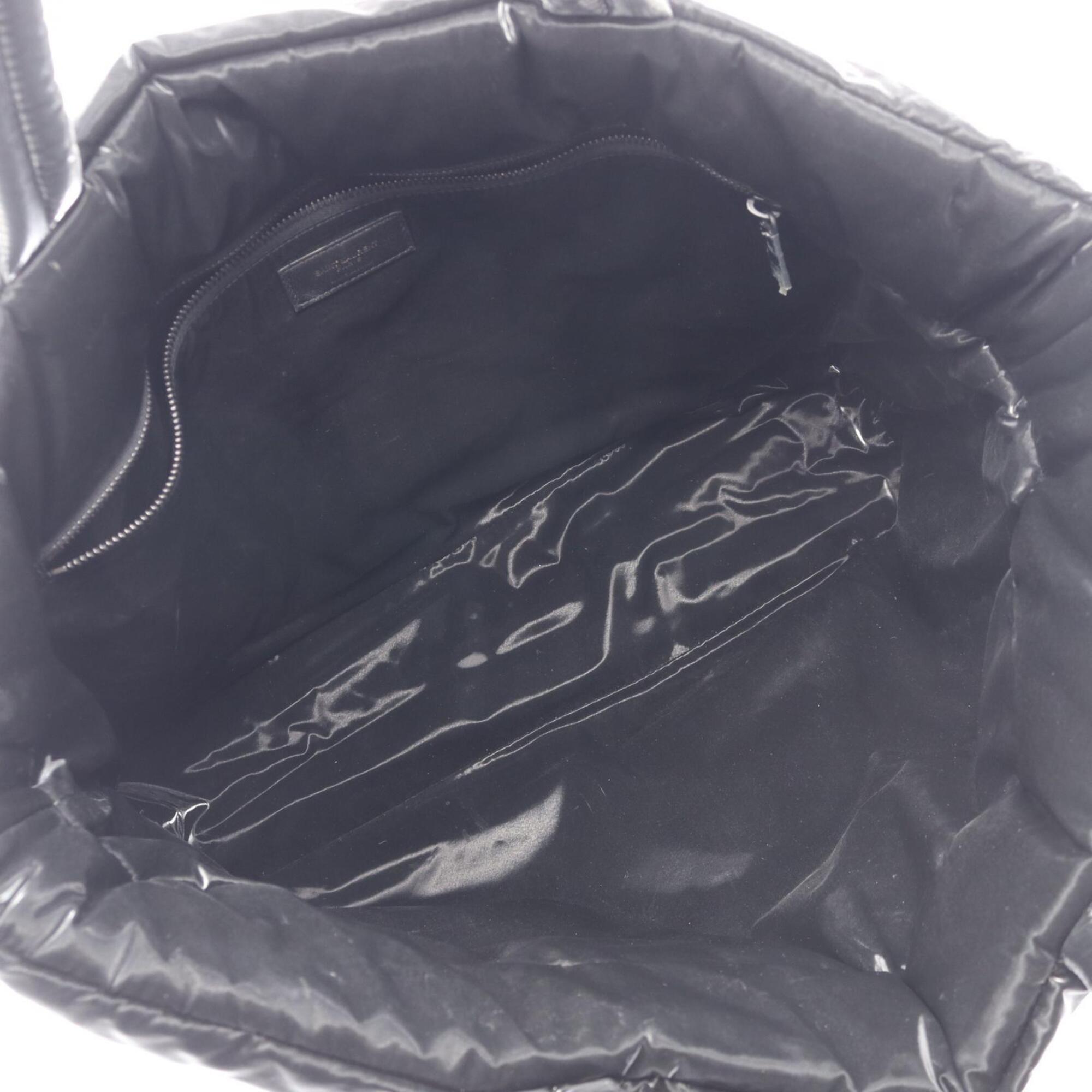 Saint Laurent Black Nylon Handbag Tote Bag (Pre-Owned)