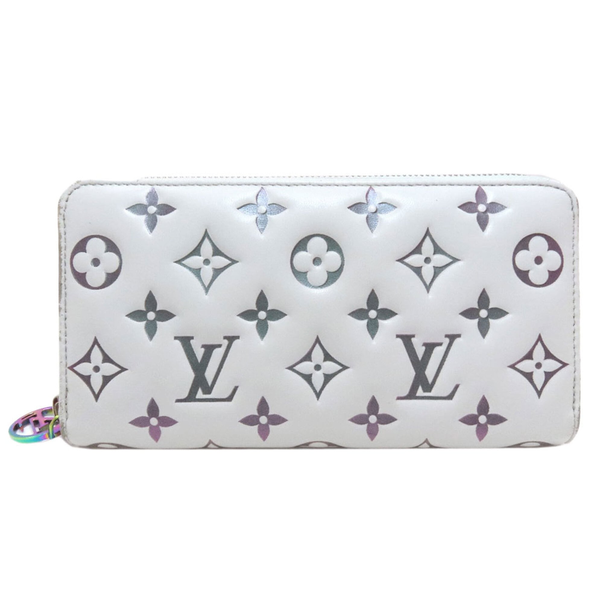 Louis Vuitton Gris Leather Long Wallet (Bi-Fold) (Pre-Owned)