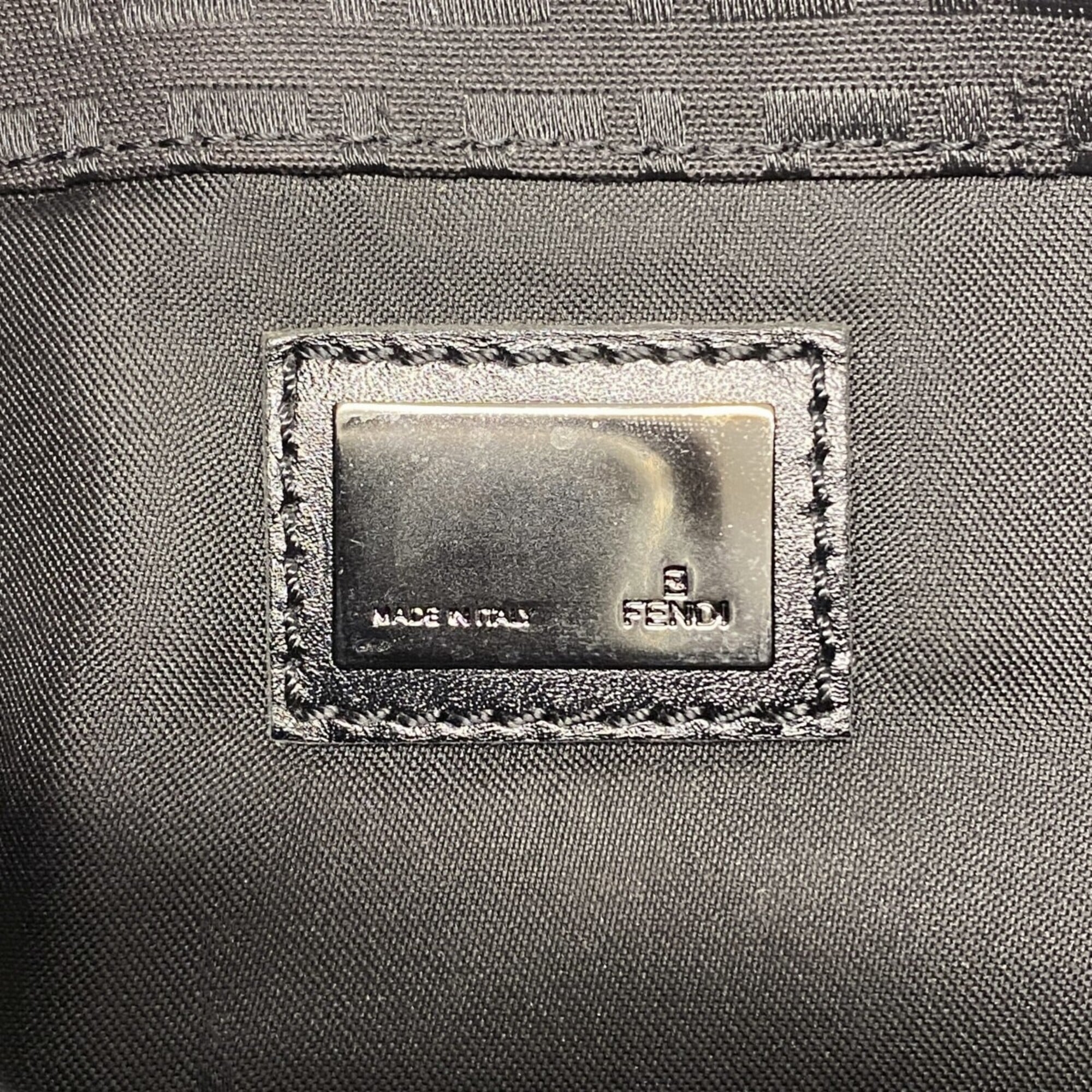 Fendi Black Nylon Canvas Handbag (Pre-Owned)