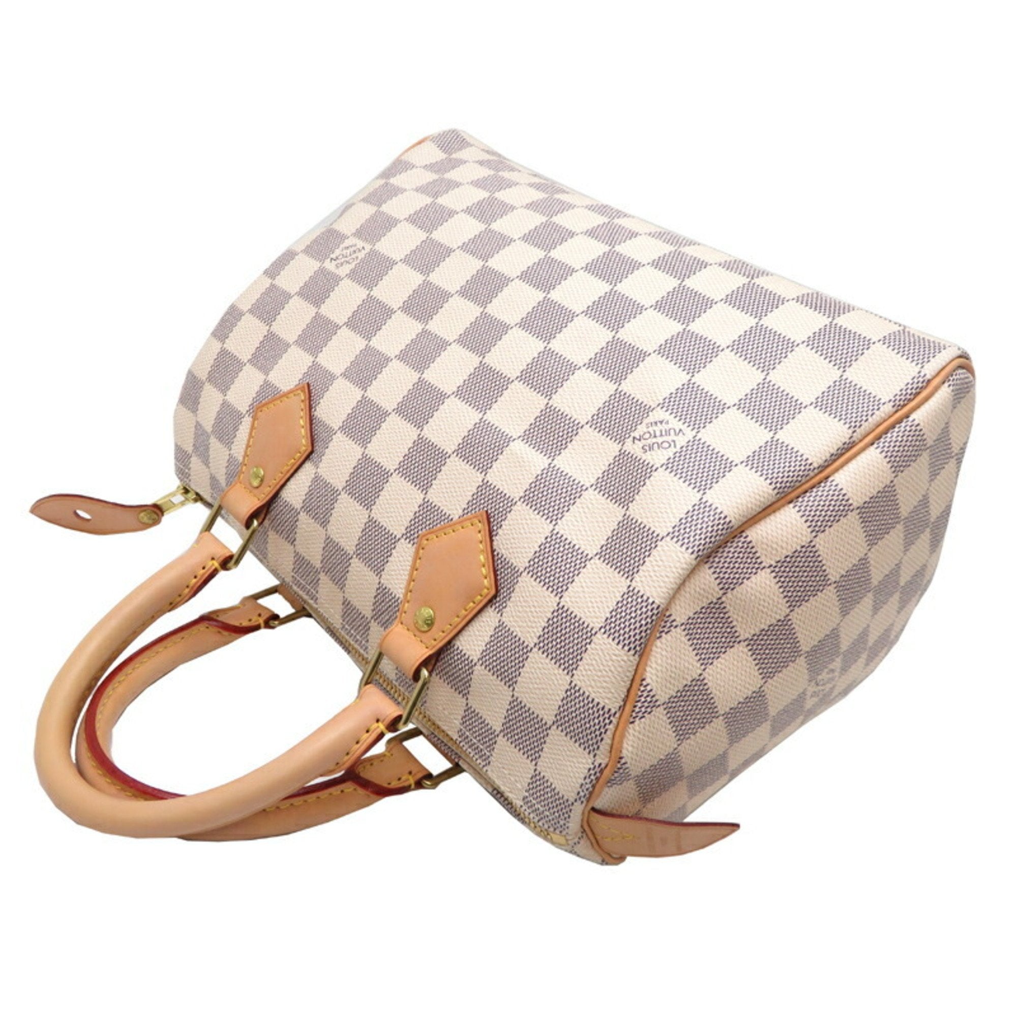 Louis Vuitton White Damier Azur Boston Bag (Pre-Owned)