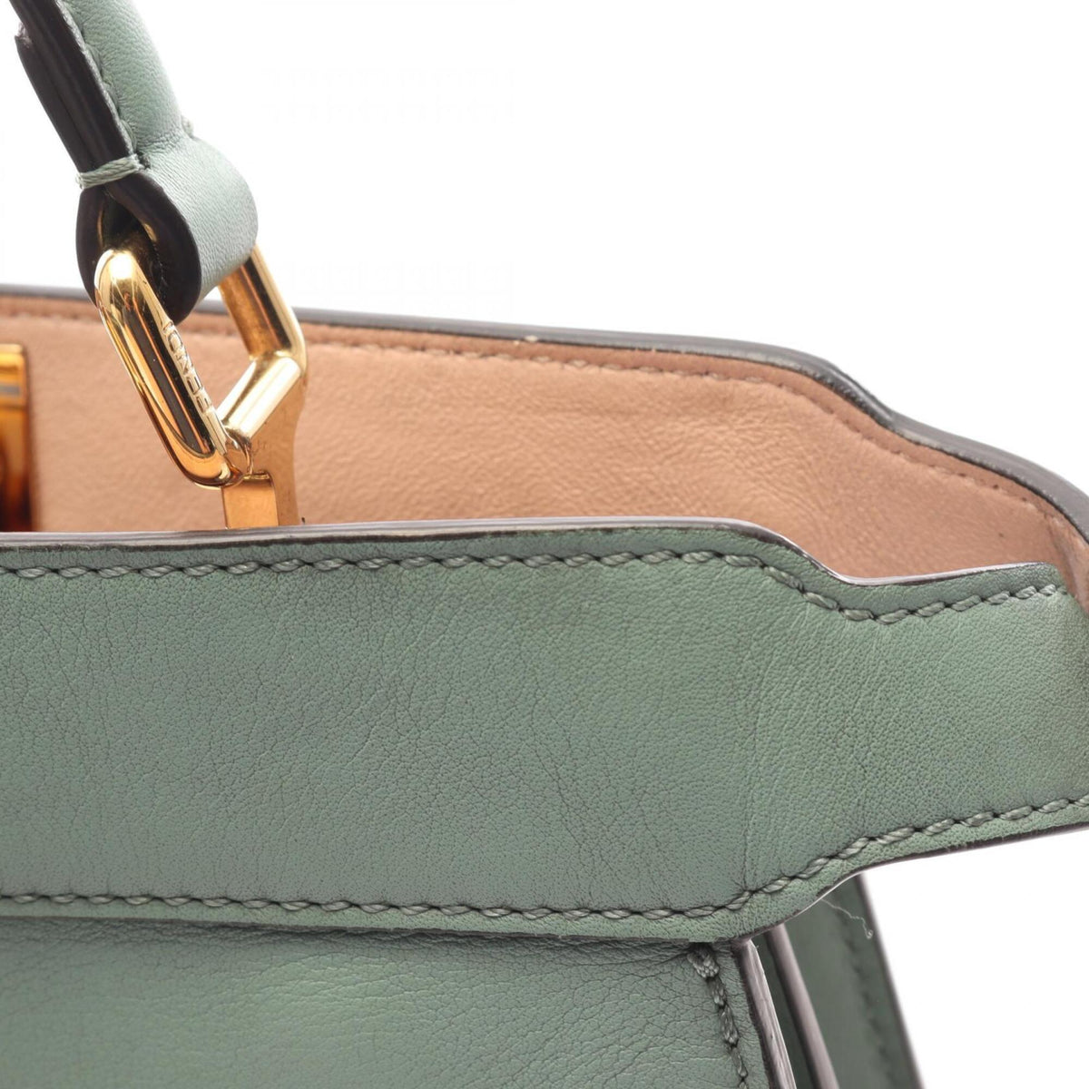 Fendi Green Leather Handbag (Pre-Owned)