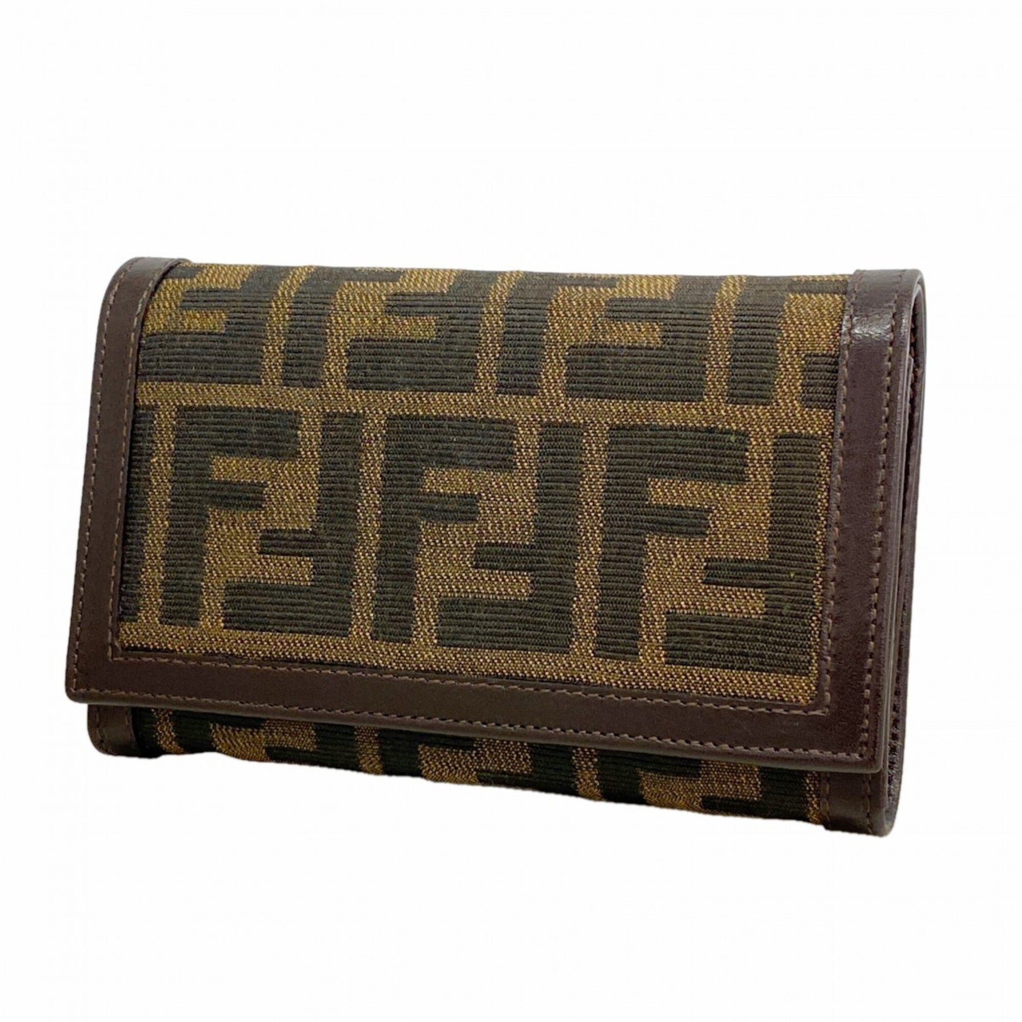 Fendi Brown Nylon Canvas Wallet (Bi-Fold) (Pre-Owned)