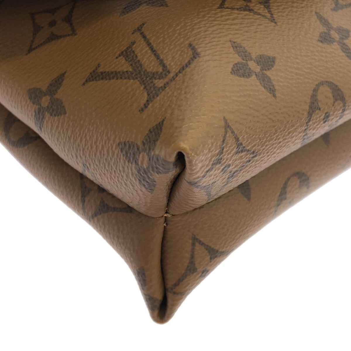 Louis Vuitton Brown Fuchsia Marron Coated Canvas Leather Pochette Shoulder Bag (Pre-Owned)