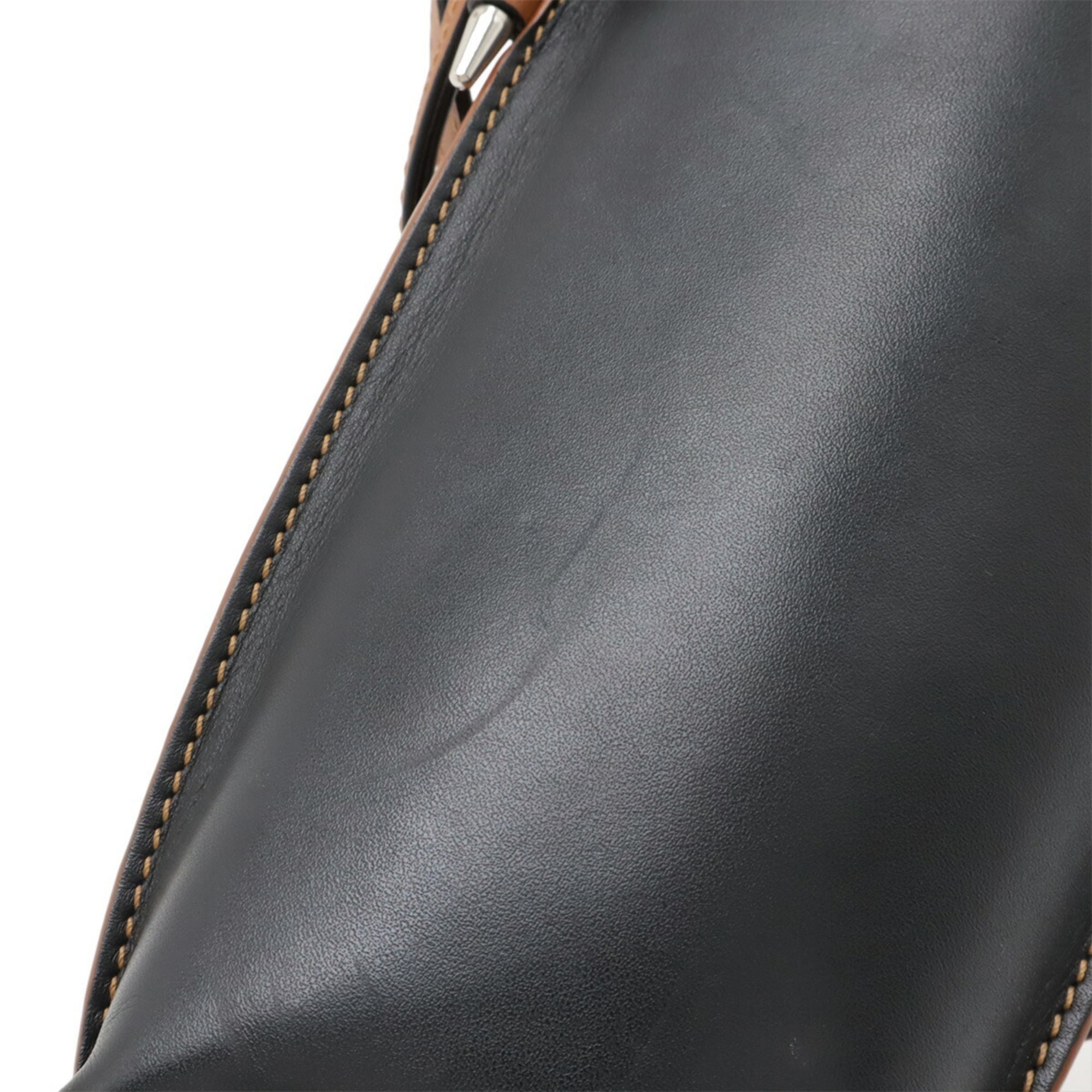 Loewe Black Brown Leather Pochette Pouch Shoulder Bag (Pre-Owned)