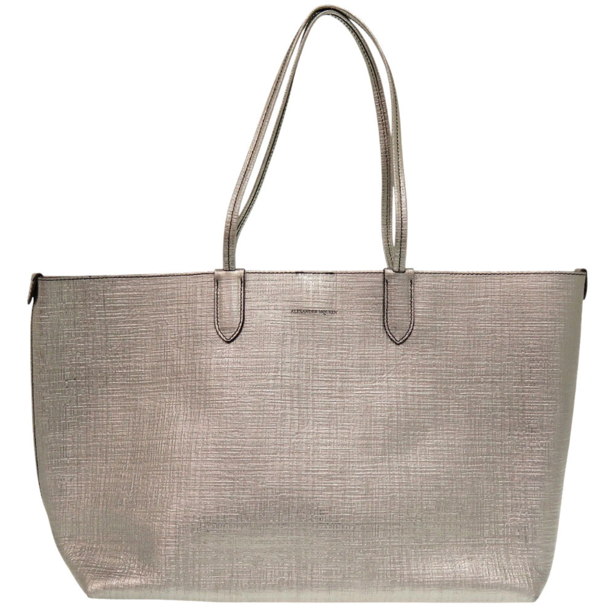 Alexander Mcqueen Silver Pouch Tote Bag (Pre-Owned)
