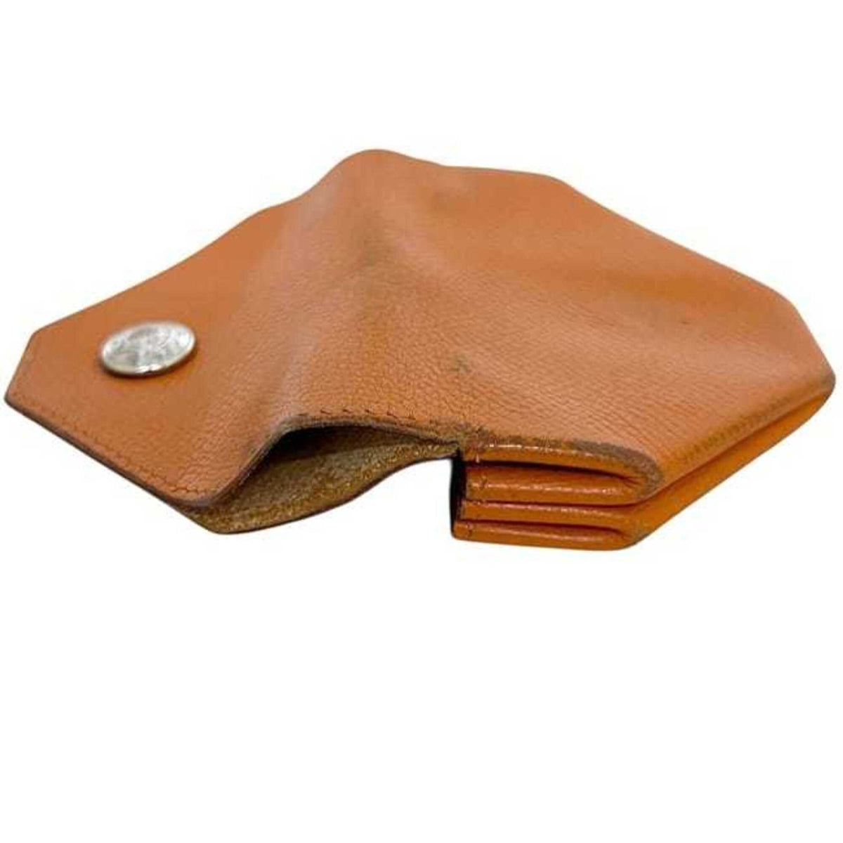 Hermes Orange Leather Epsom Leather Coin Purse/Coin Case (Pre-Owned)