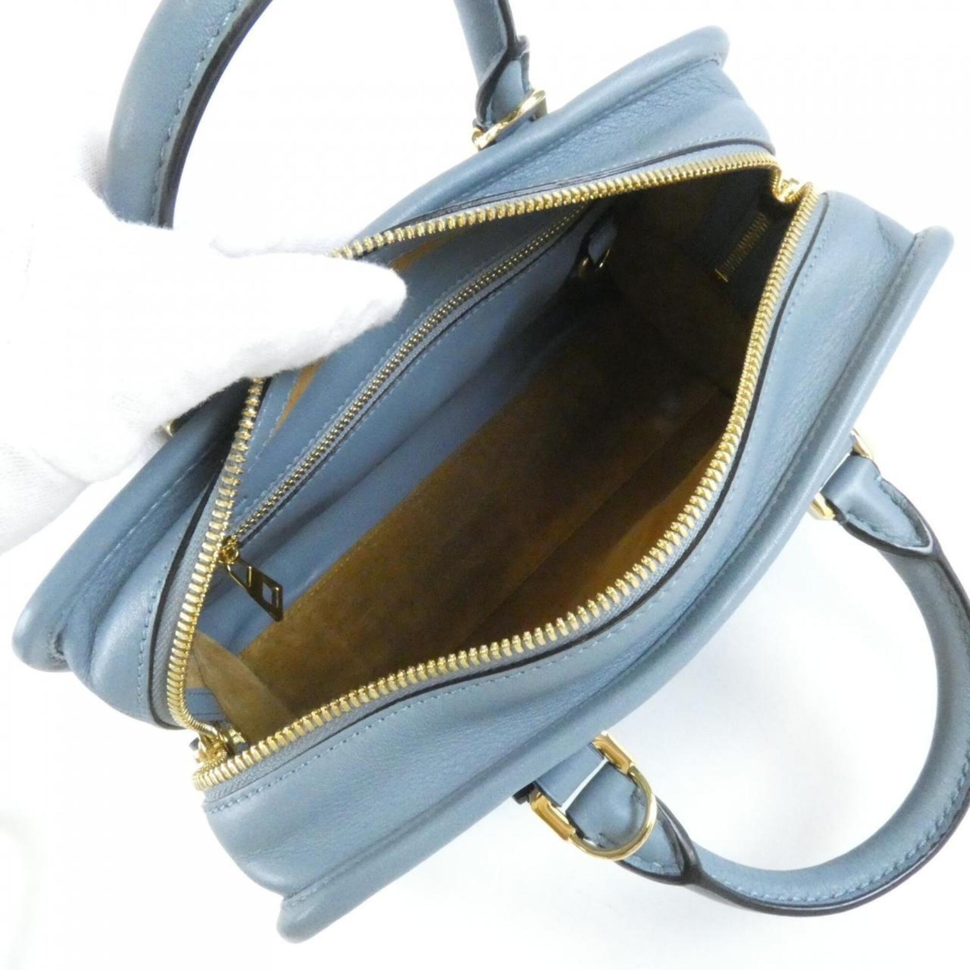 Loewe Stone Blue Leather Handbag (Pre-Owned)