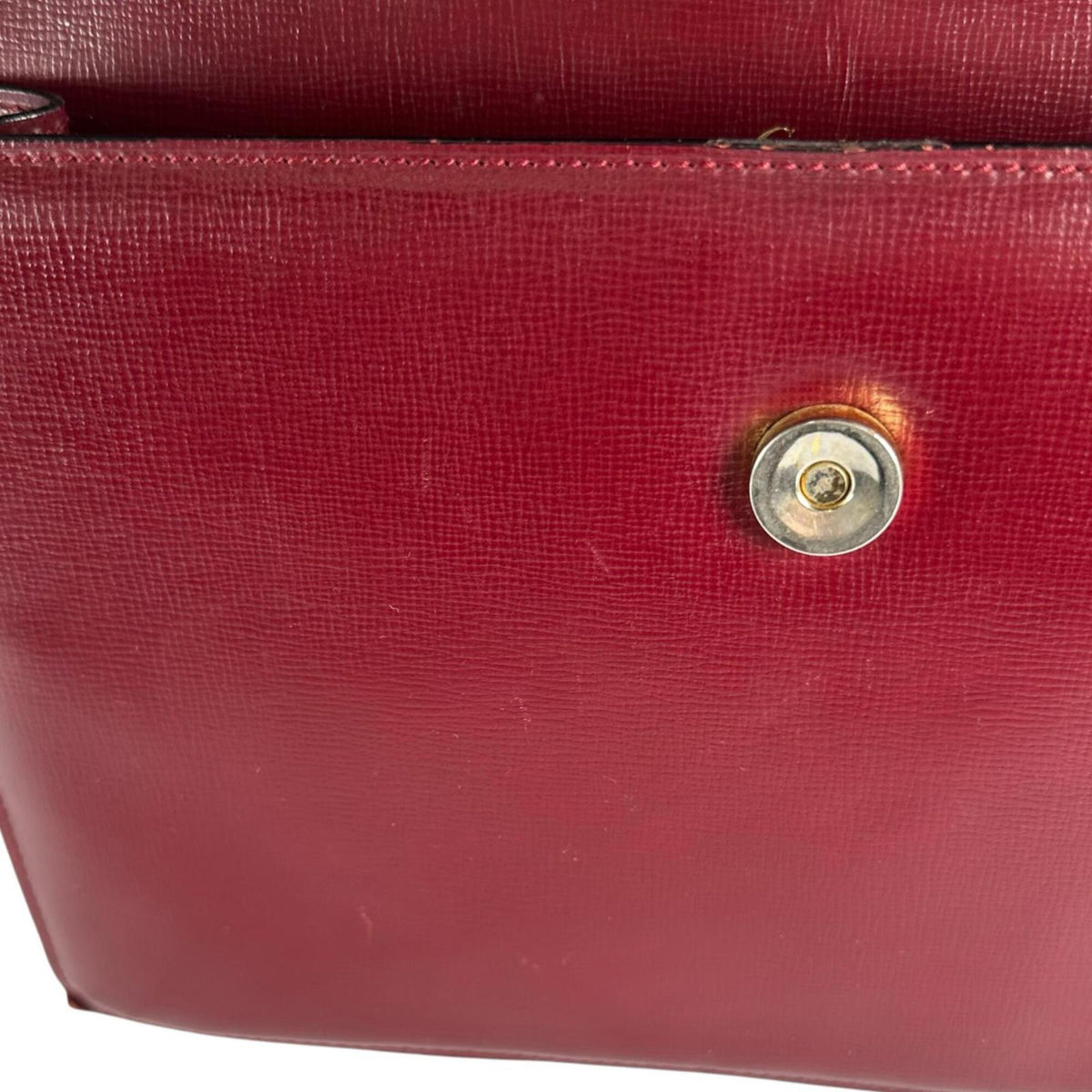 Cartier Bordeaux Leather Clutch Bag (Pre-Owned)