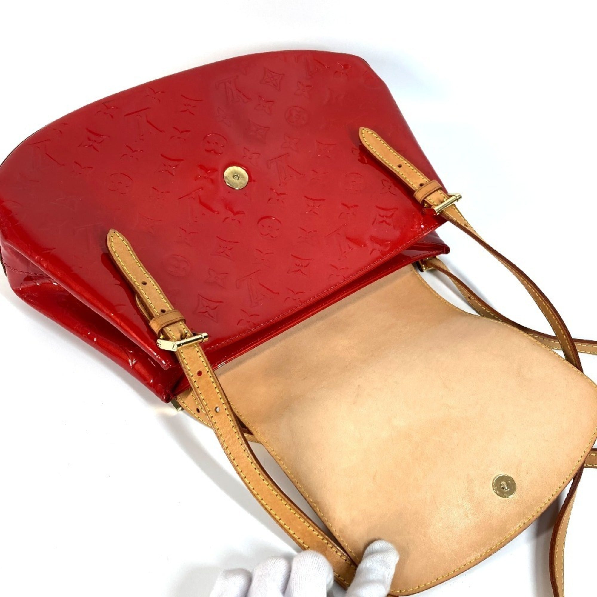 Louis Vuitton Monogram Vernis Red Color Rouge Monogram Vernis Shoulder Bag (Pre-Owned)