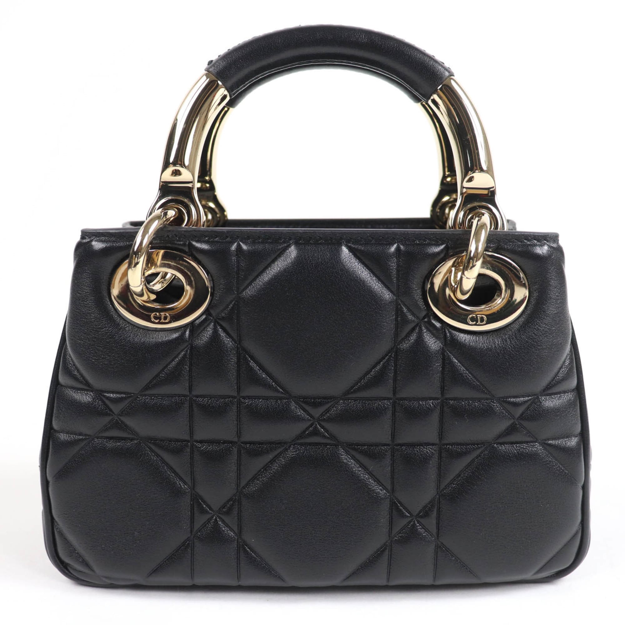 Christian Dior Black Leather Handbag Shoulder Bag (Pre-Owned)