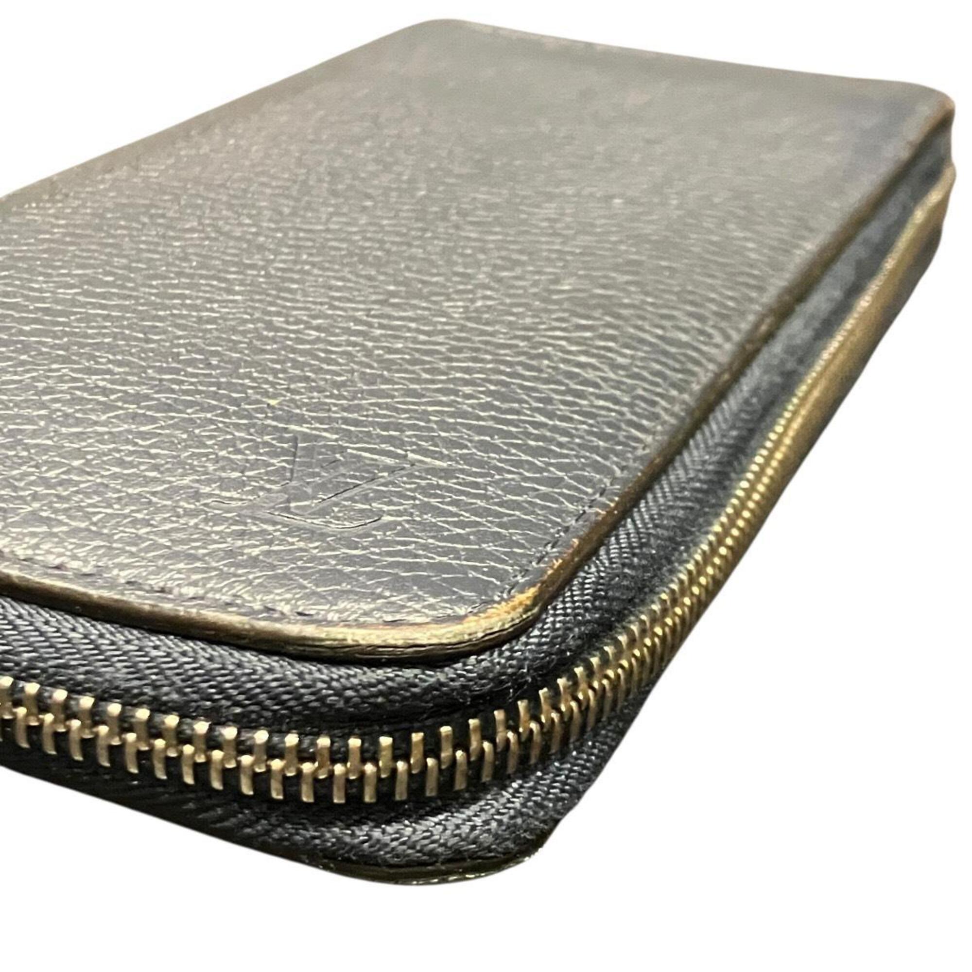 Louis Vuitton Blue Taiga Leather Leather Long Wallet (Bi-Fold) (Pre-Owned)