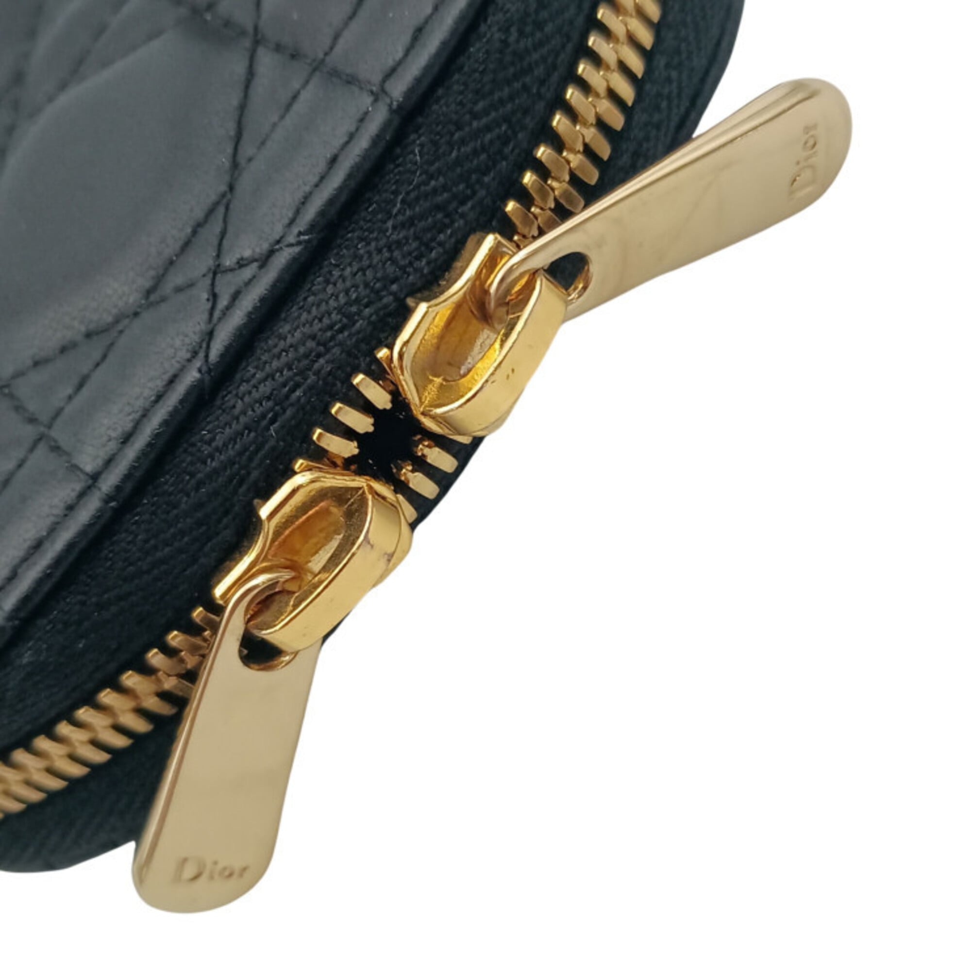 Christian Dior Black Leather Pochette Shoulder Bag (Pre-Owned)