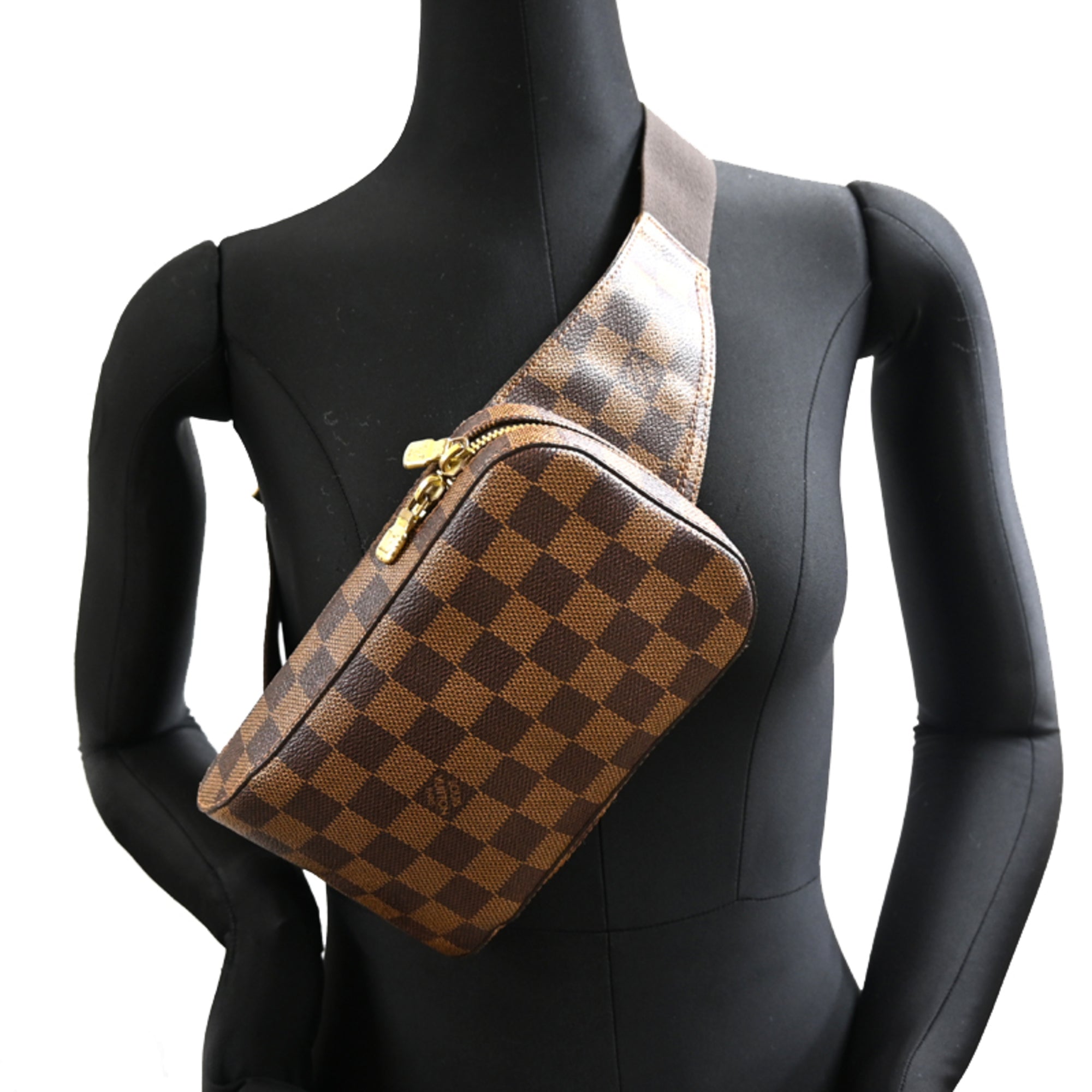 Louis Vuitton Brown Damier Canvas Sling Bag (Pre-Owned)