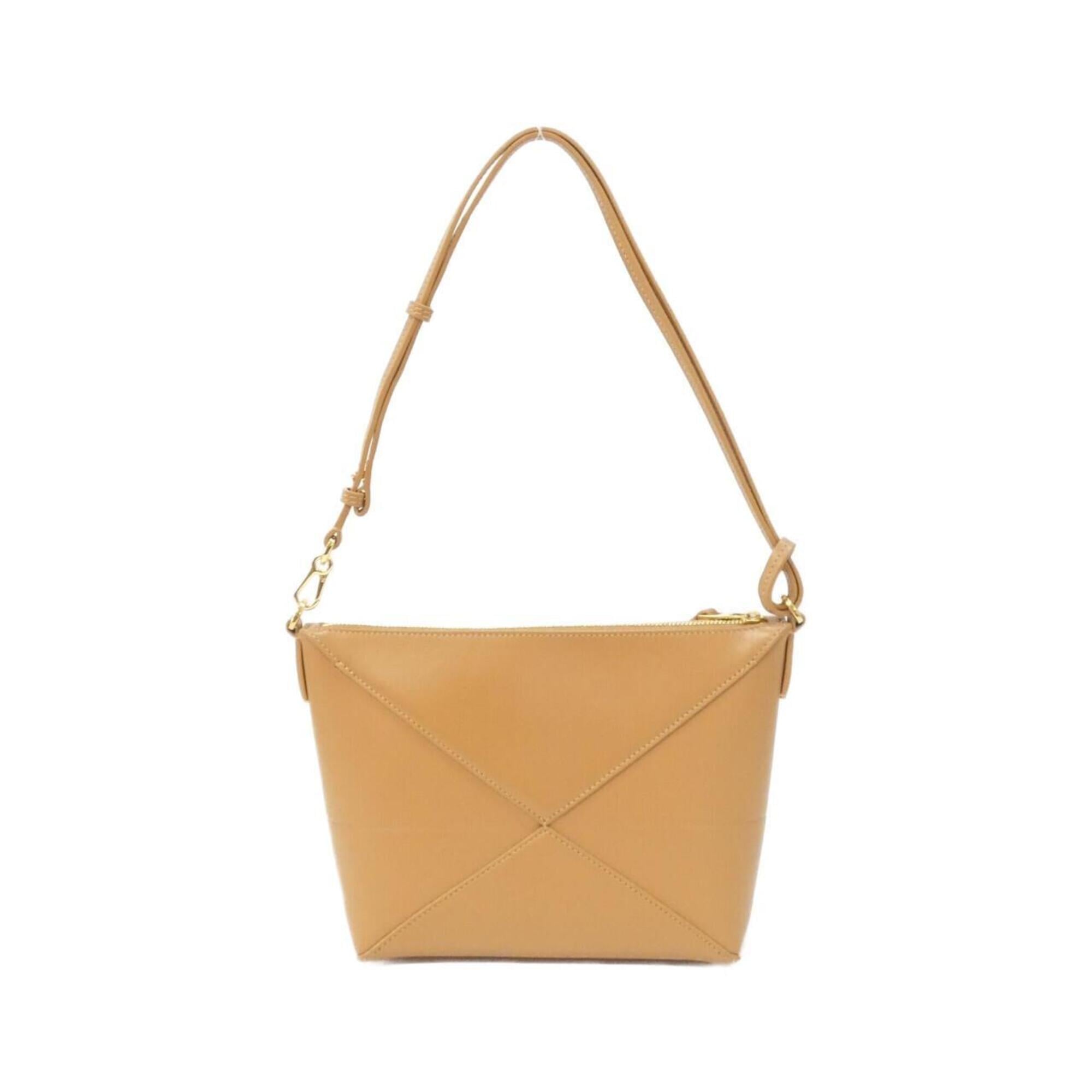 Loewe Beige Leather Handbag Pouch Shoulder Bag (Pre-Owned)