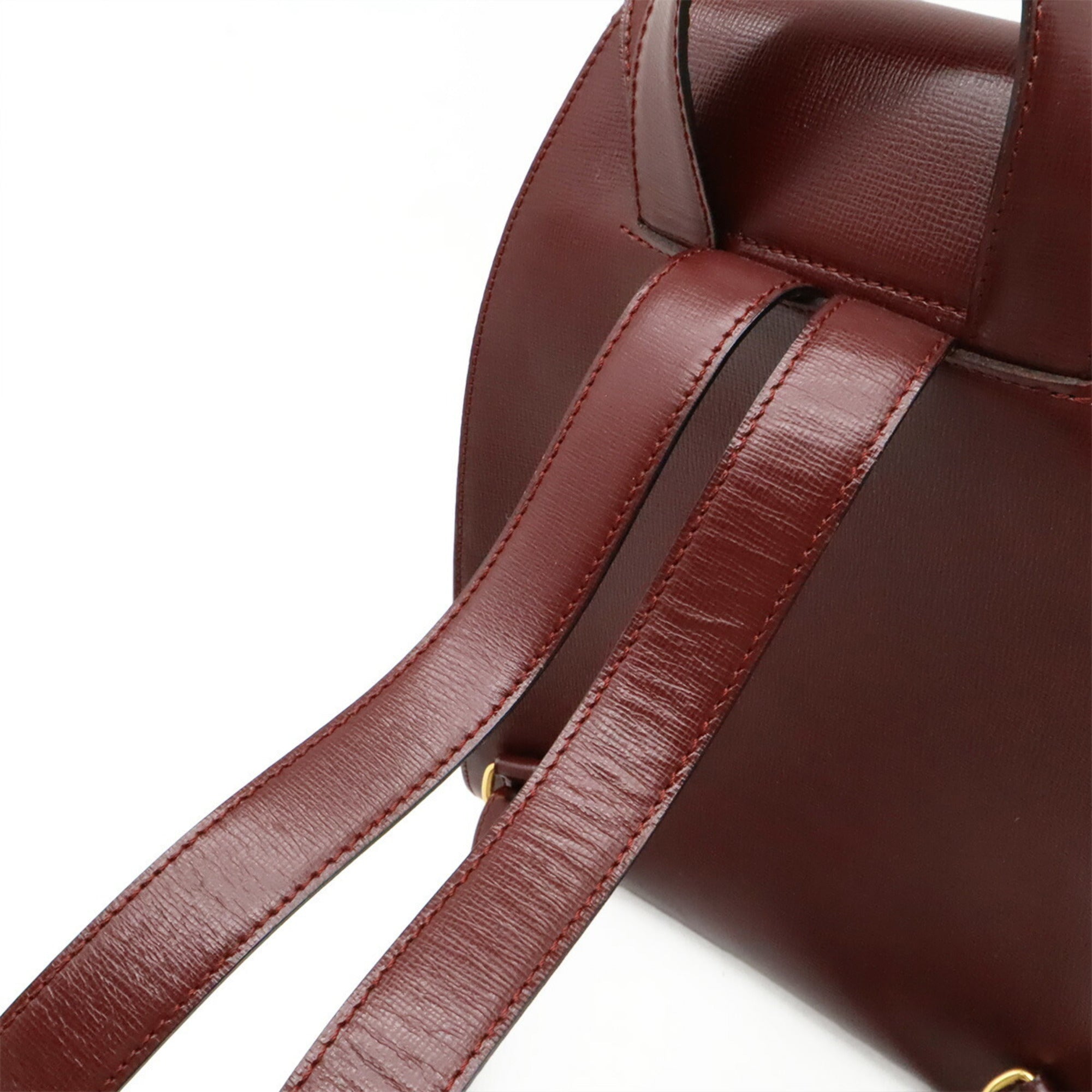 Cartier Bordeaux Leather Backpack (Pre-Owned)