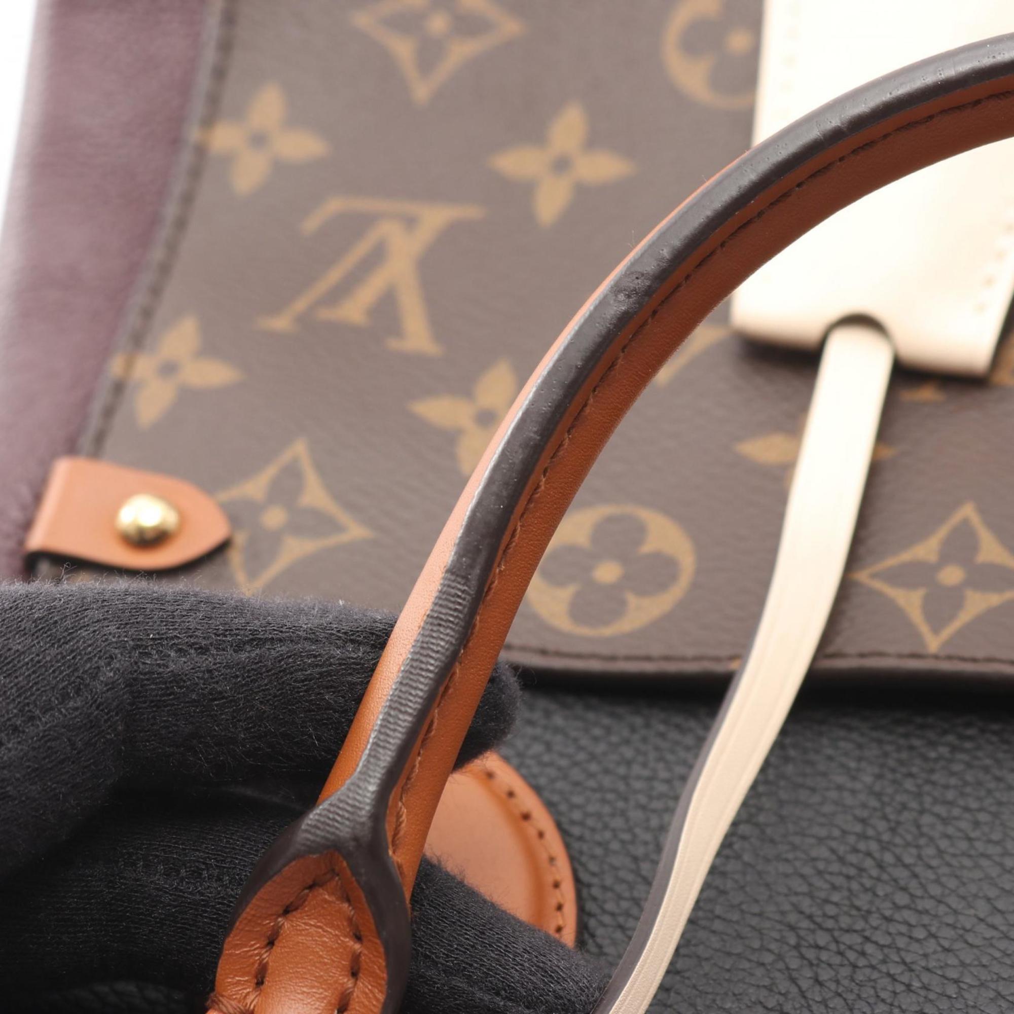 Louis Vuitton Black Bordeaux Monogram Multi-Color Noir Wine Monogram Leather Handbag (Pre-Owned)