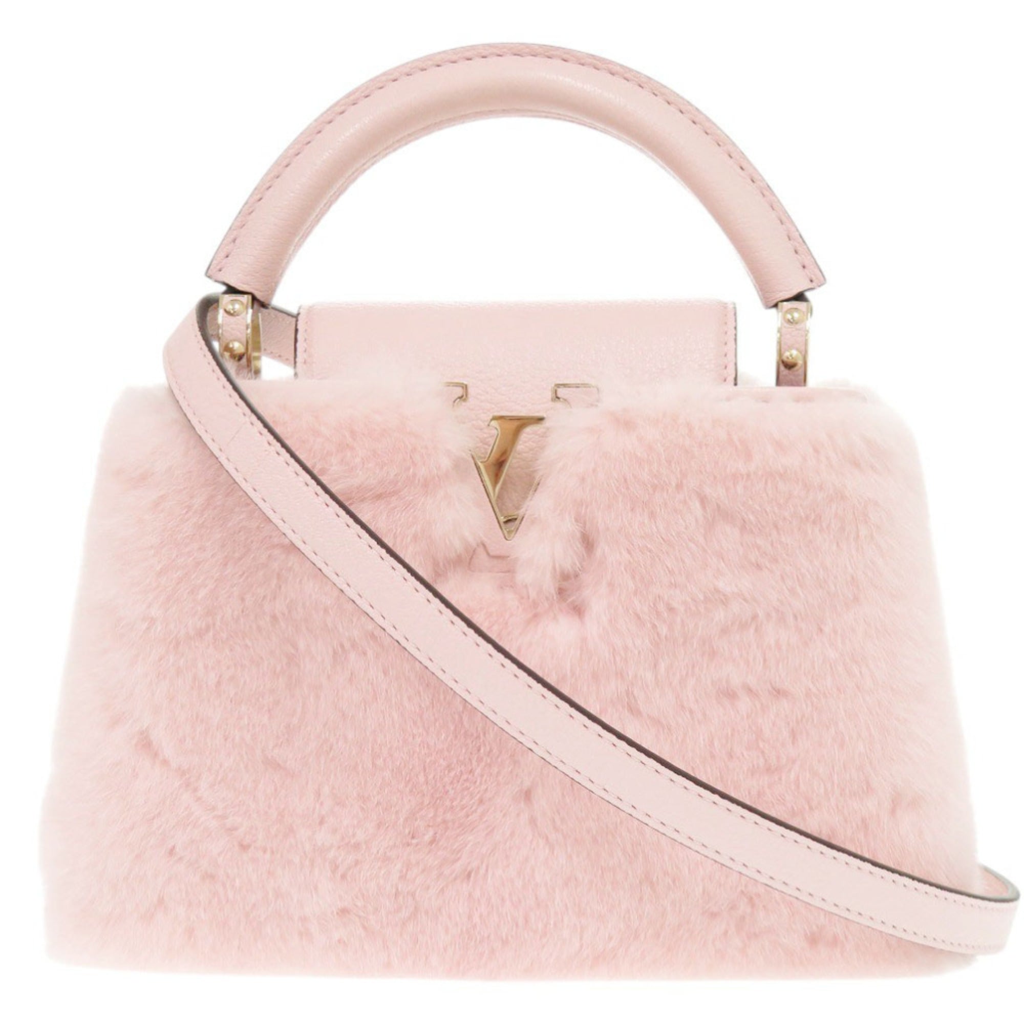 Louis Vuitton Pink Fur Handbag (Pre-Owned)