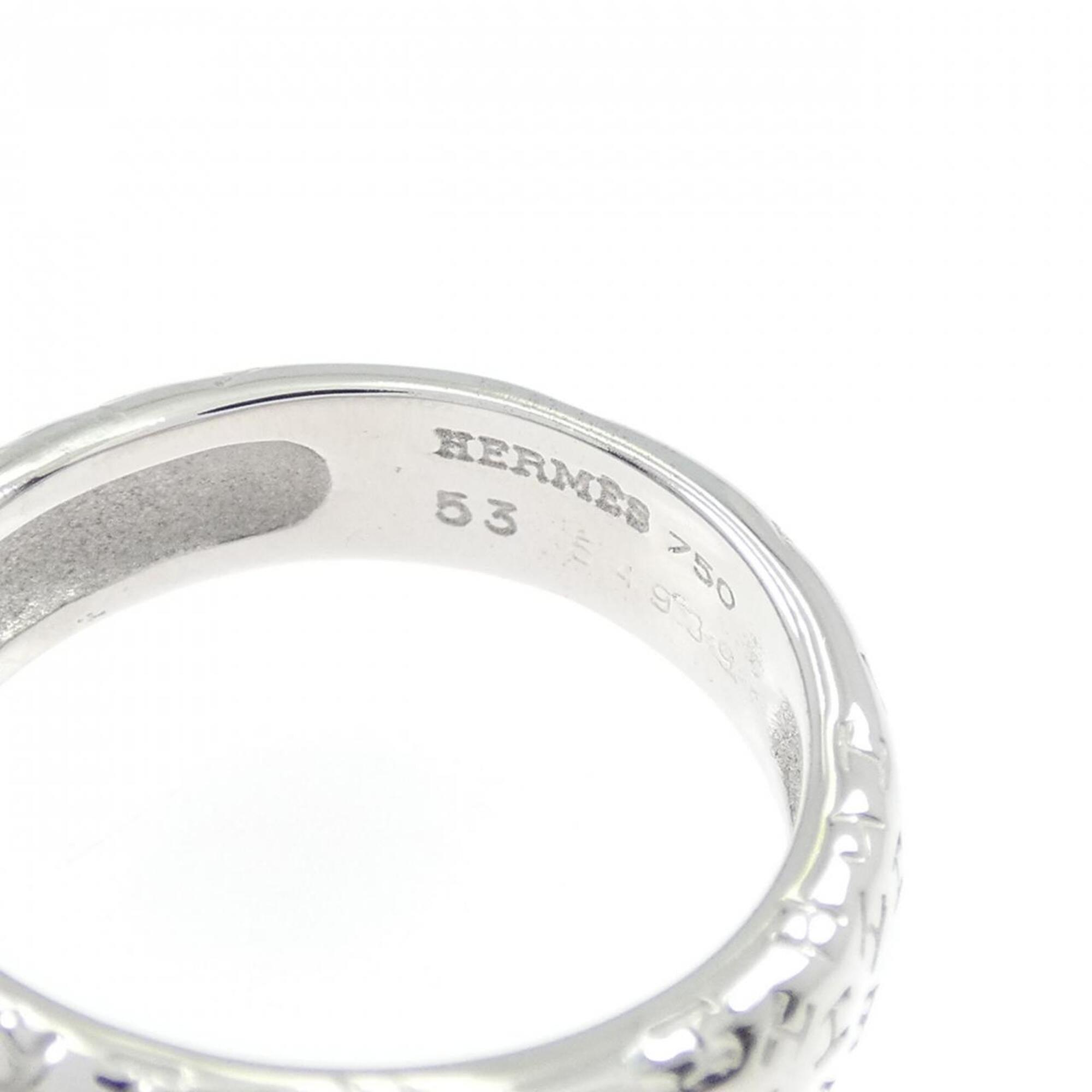 Hermes White Gold (18K) Band Ring (Pre-Owned)