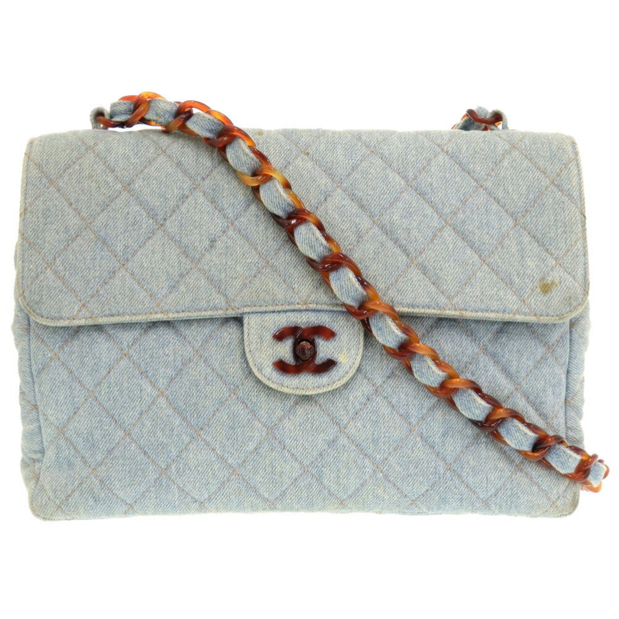 Chanel Blue Denim Plastic Shoulder Bag (Pre-Owned)