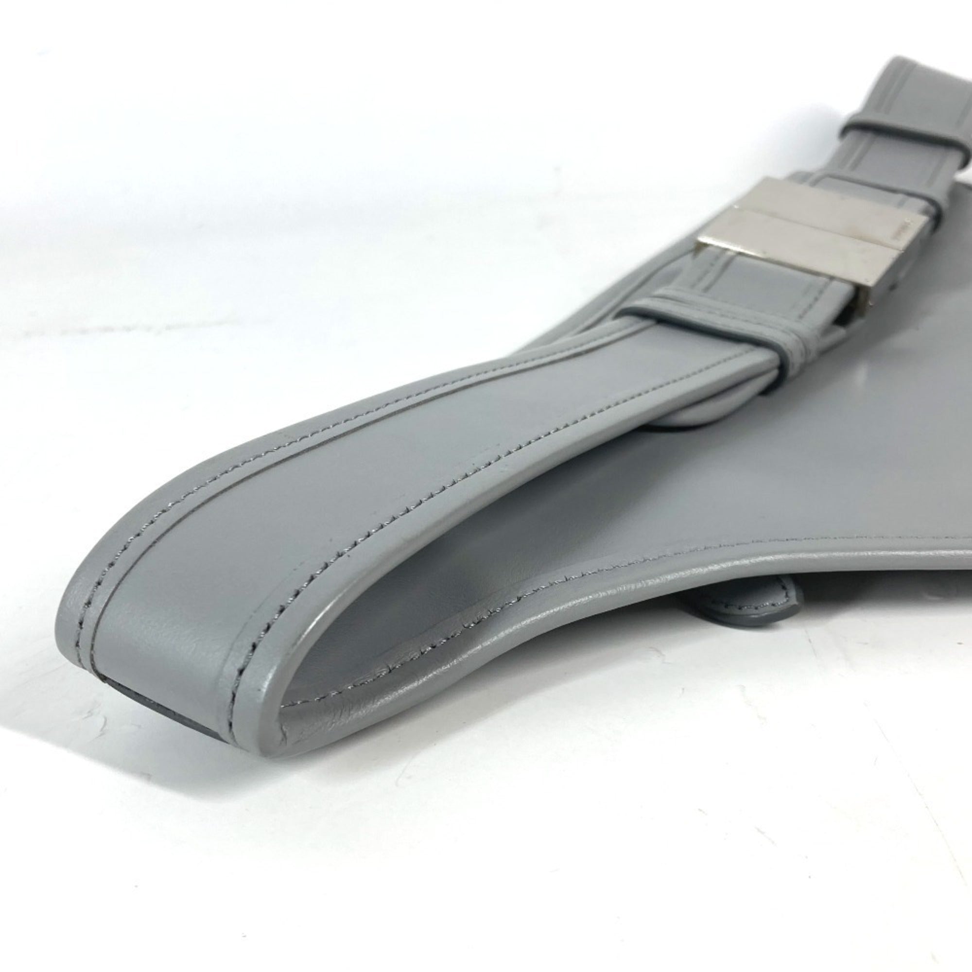 Burberry Gray Leather Fanny Pack (Pre-Owned)
