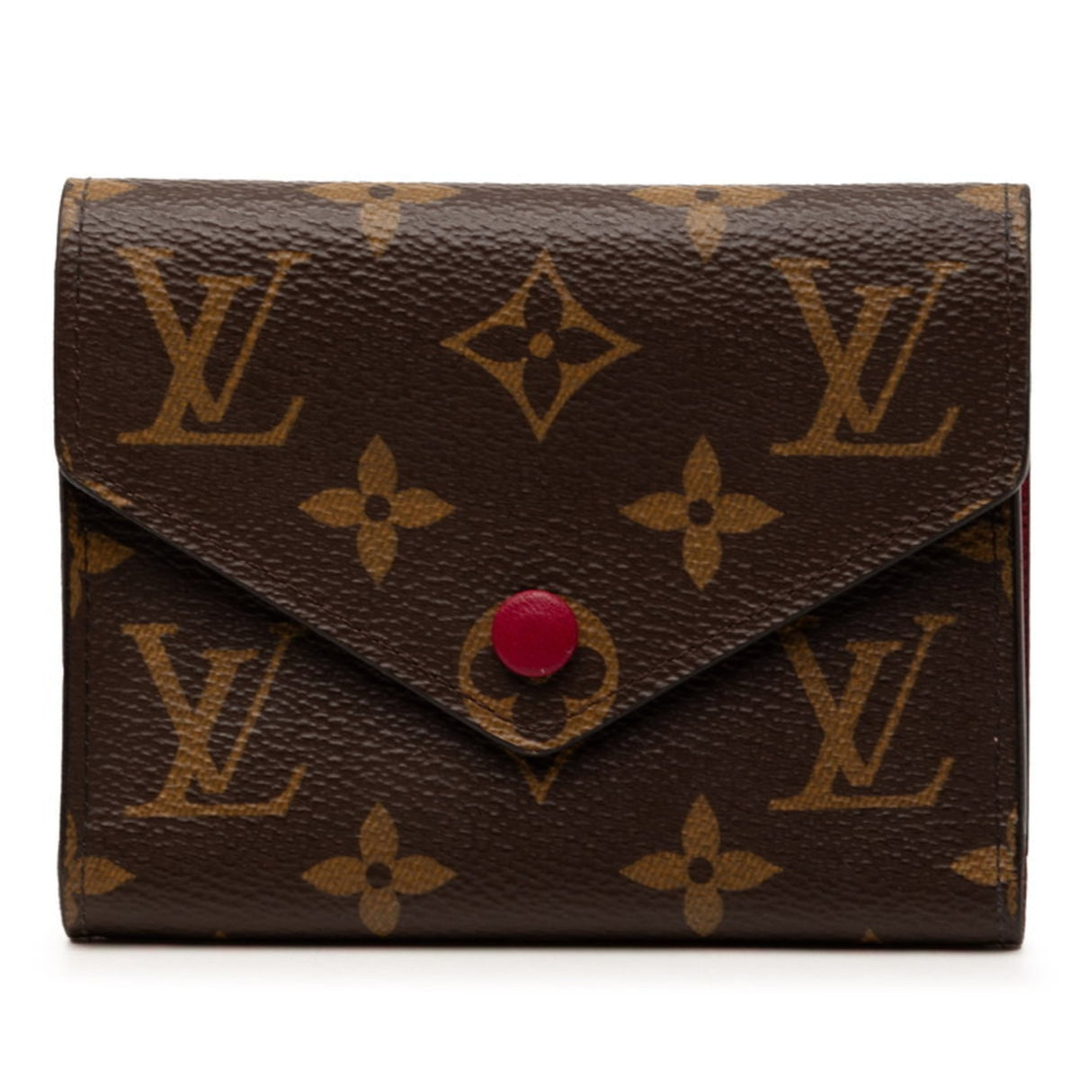 Louis Vuitton Brown Fuchsia Pvc Leather Wallet (Tri-Fold) (Pre-Owned)