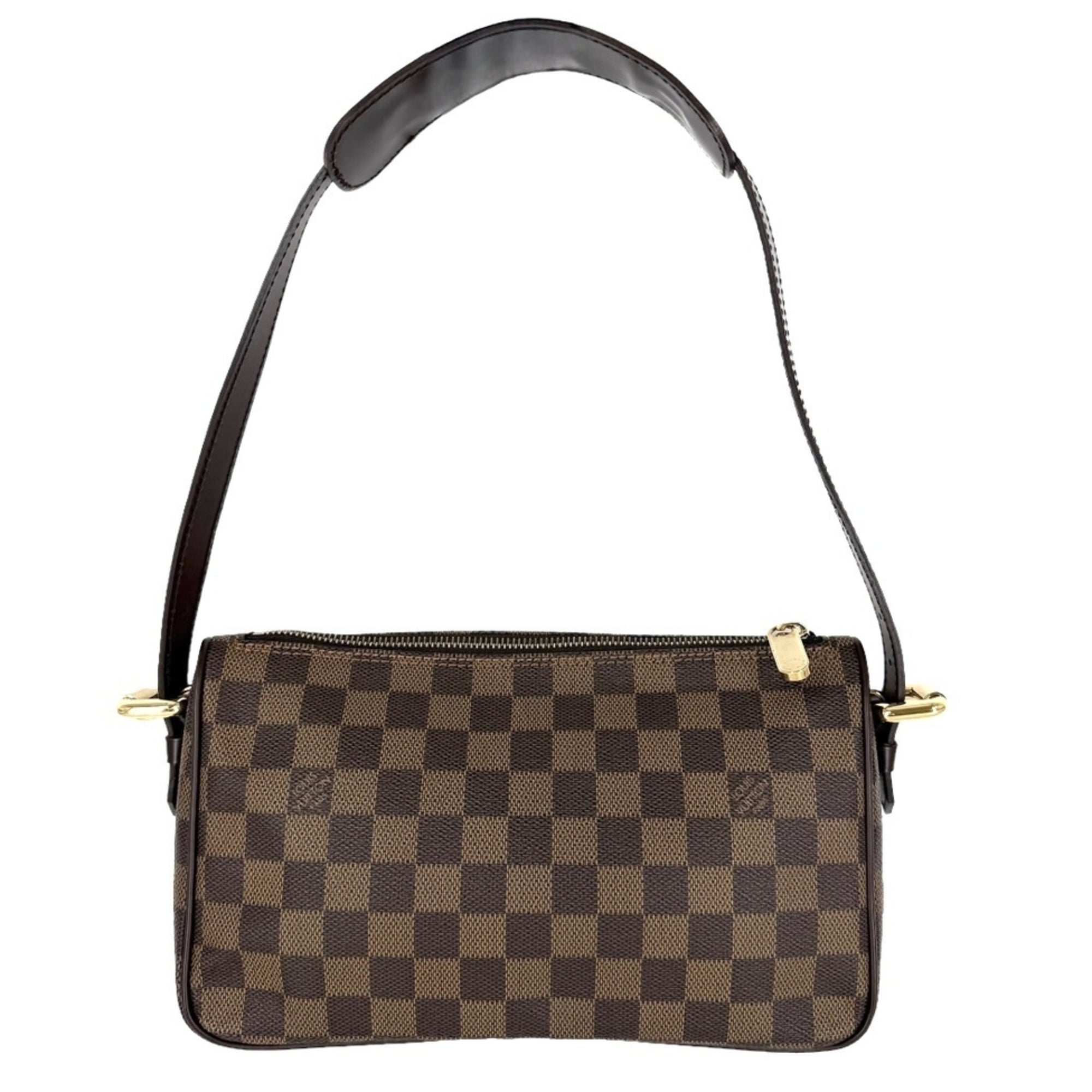 Louis Vuitton Brown White Damier Canvas Handbag Shoulder Bag (Pre-Owned)