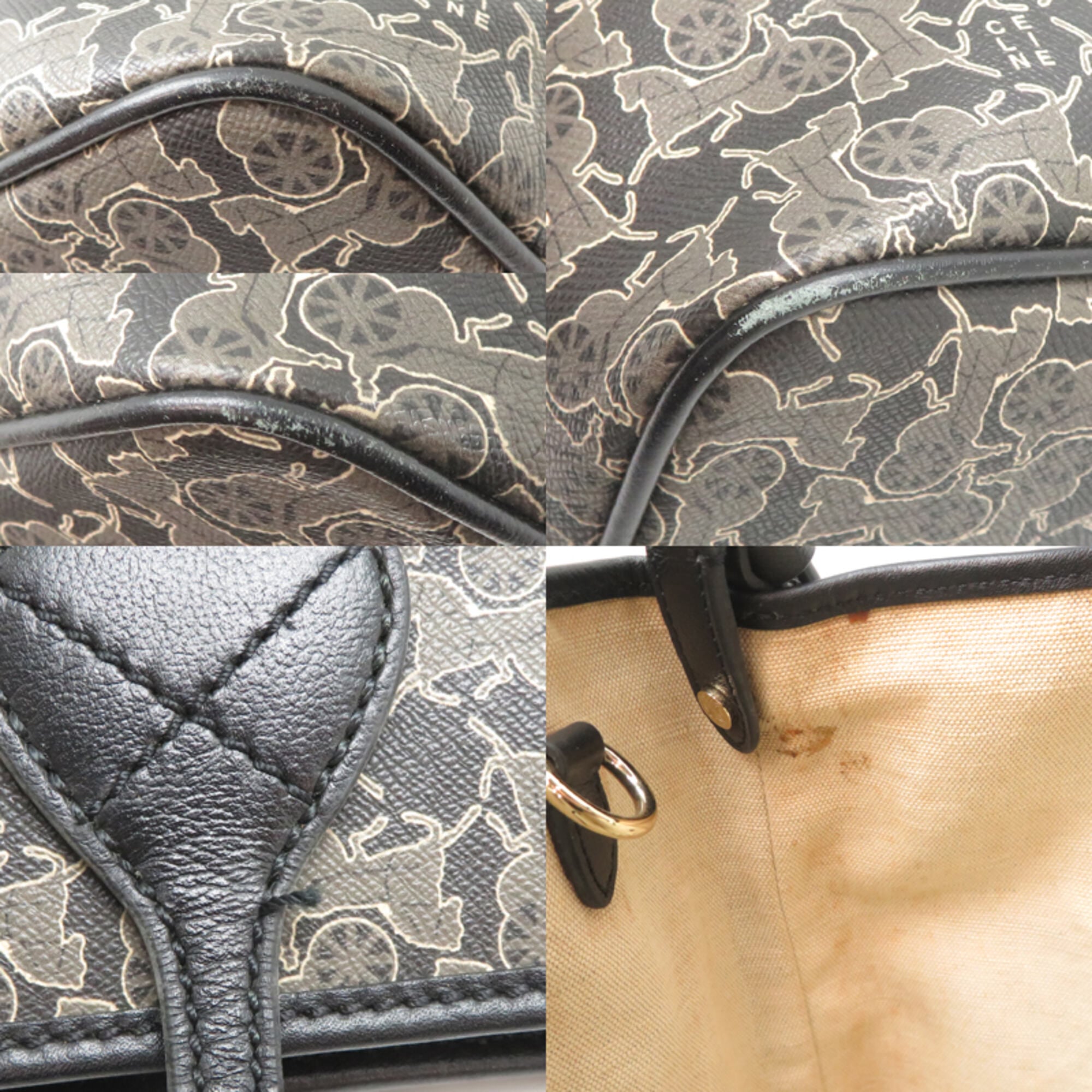 Celine Black Pvc Leather Tote Bag (Pre-Owned)