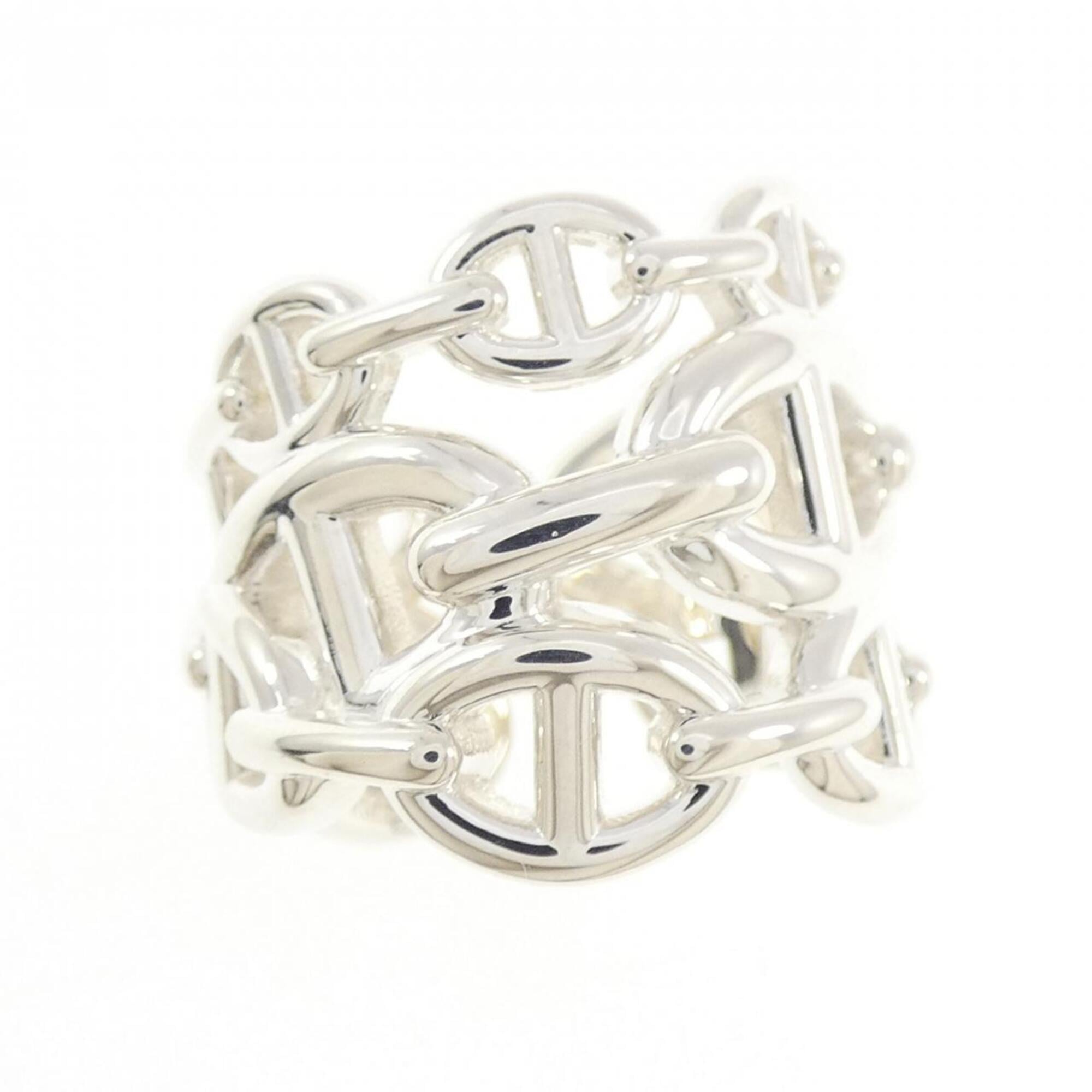 Hermes Chaine D'ancre Silver 925 Band Ring (Pre-Owned)