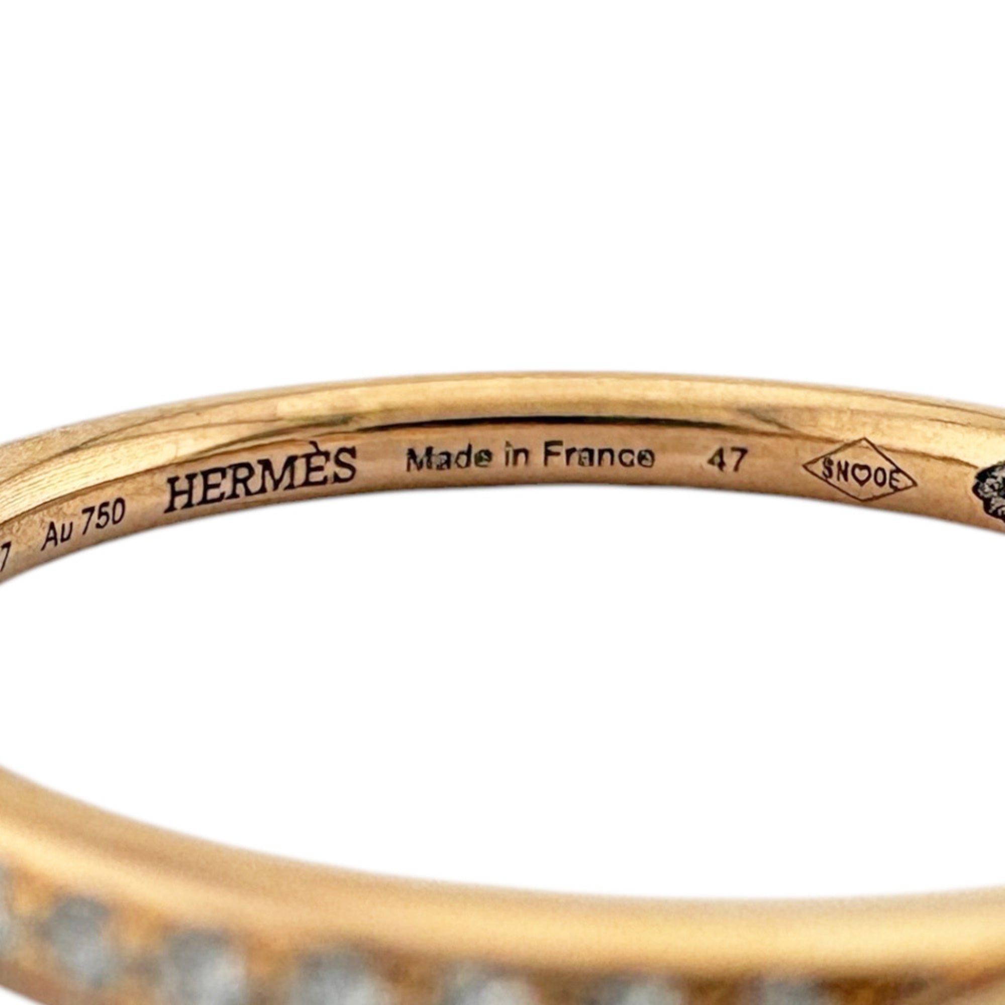 Hermes Pink Gold (18K) Band Ring (Pre-Owned)
