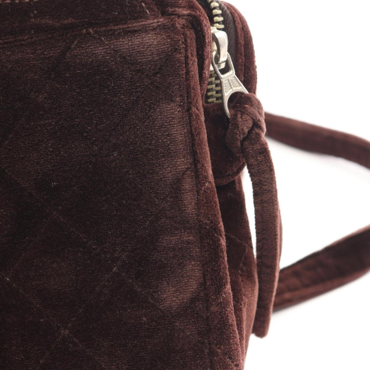 Chanel Matelasse Brown Fabric Backpack Handbag (Pre-Owned)