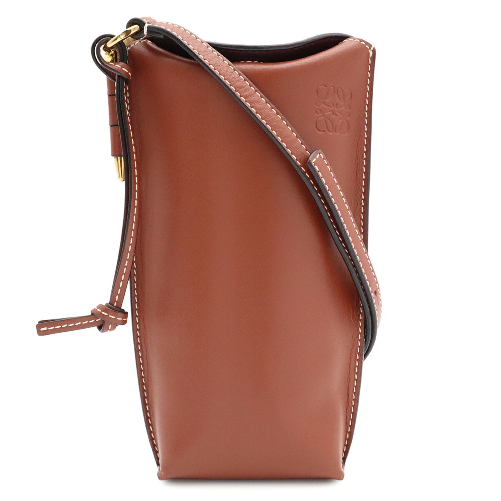 Loewe Brown Leather Pochette Pouch Shoulder Bag (Pre-Owned)