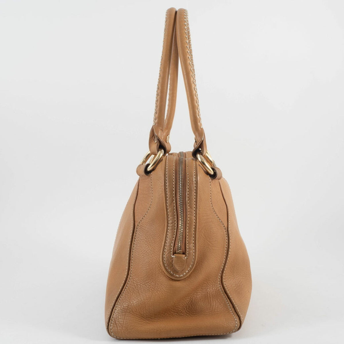 Celine Beige Leather Shoulder Bag (Pre-Owned)