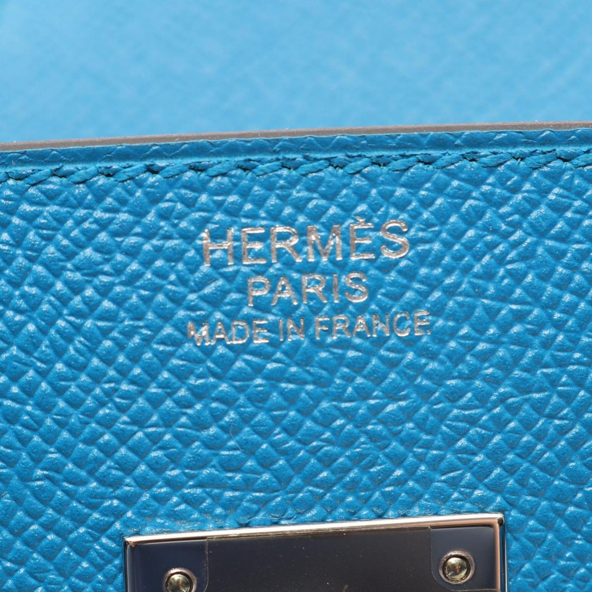 Hermes Blue Epsom Leather Handbag (Pre-Owned)