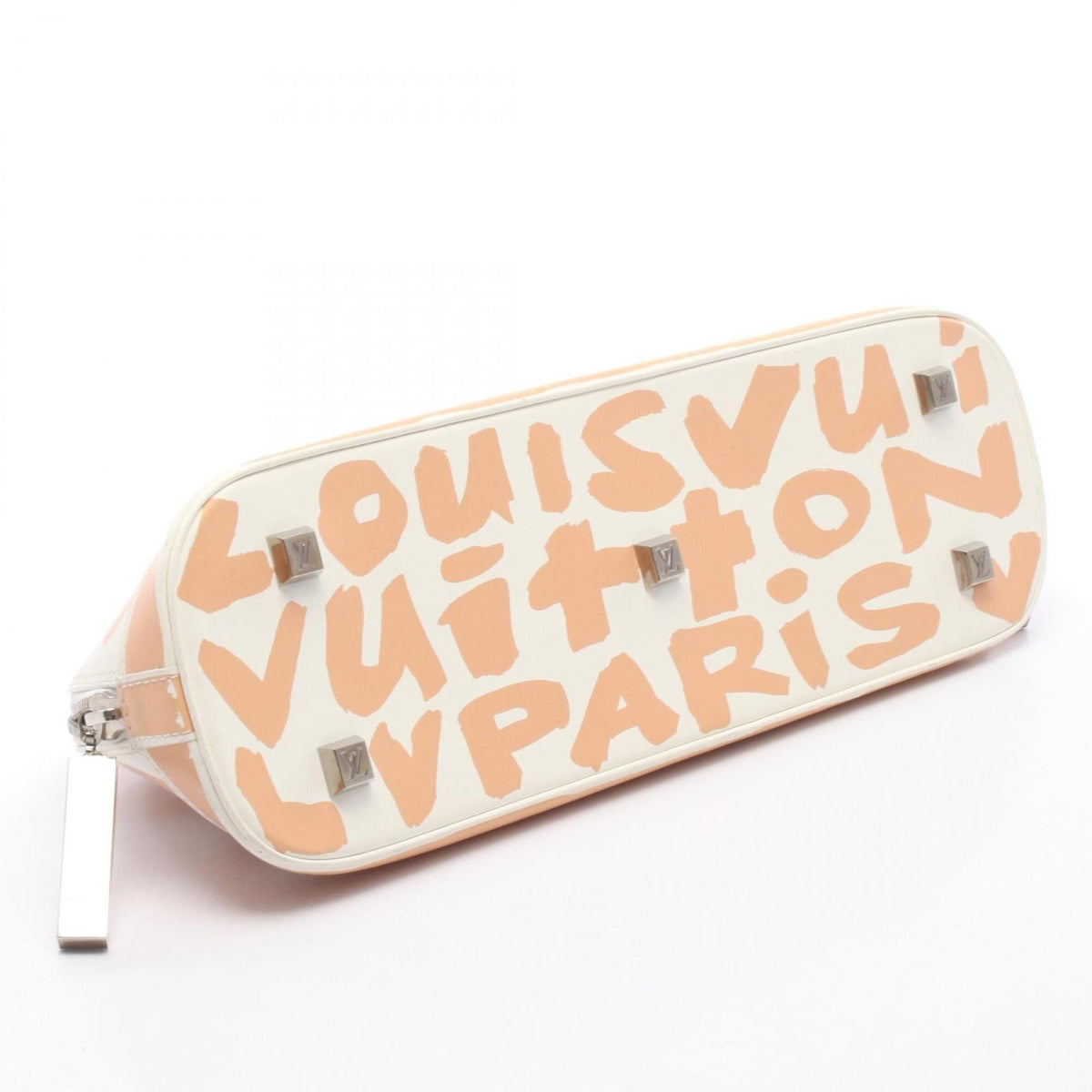 Louis Vuitton Beige White Leather Handbag (Pre-Owned)