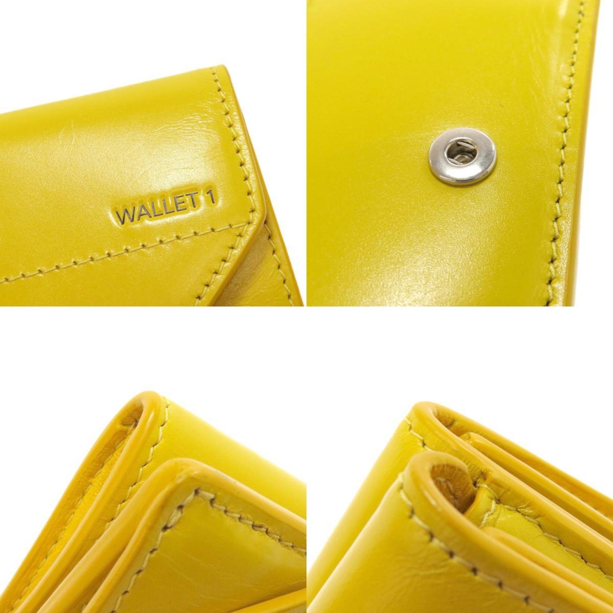 Balenciaga Yellow Leather Wallet (Tri-Fold) (Pre-Owned)