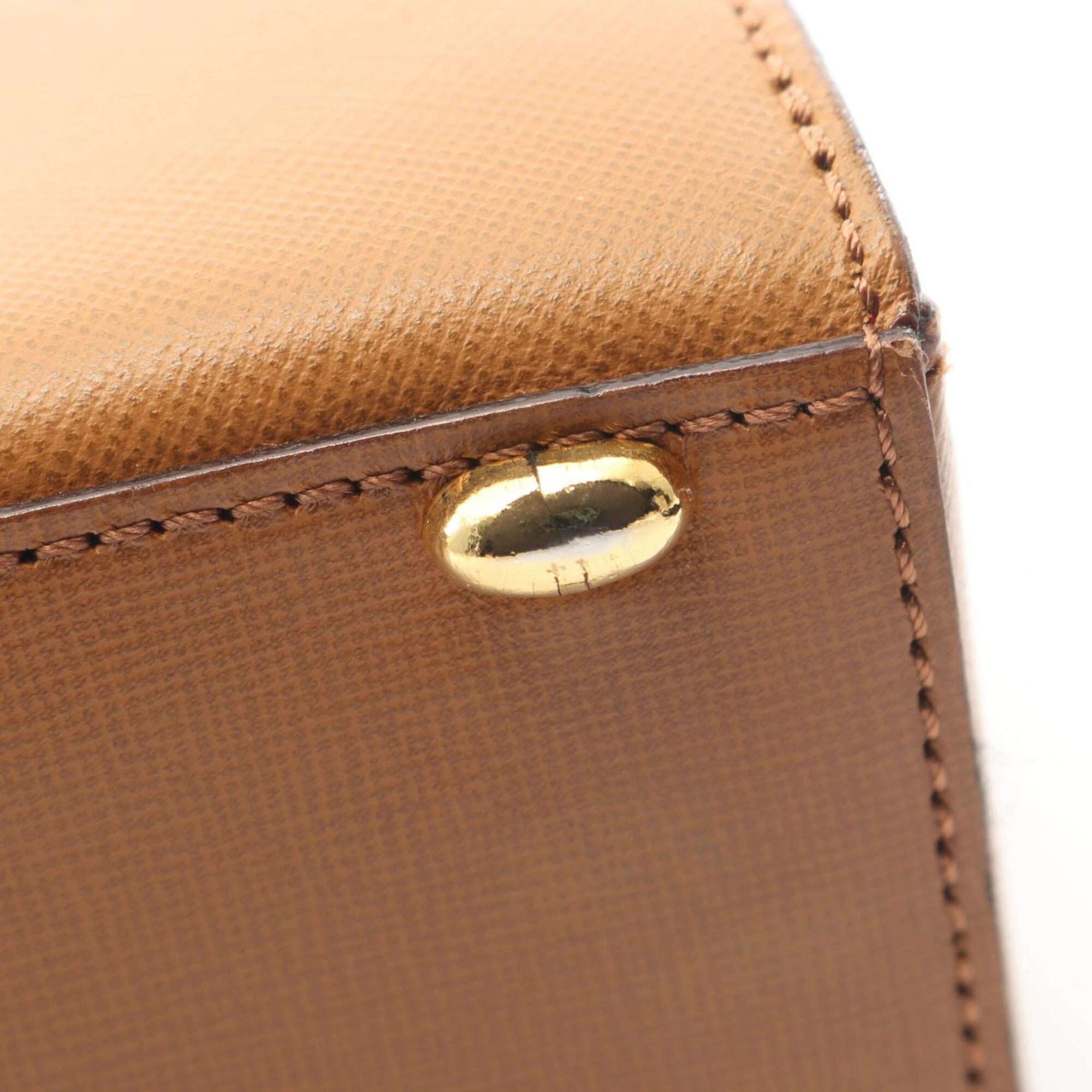Celine Brown Leather Handbag Shoulder Bag (Pre-Owned)