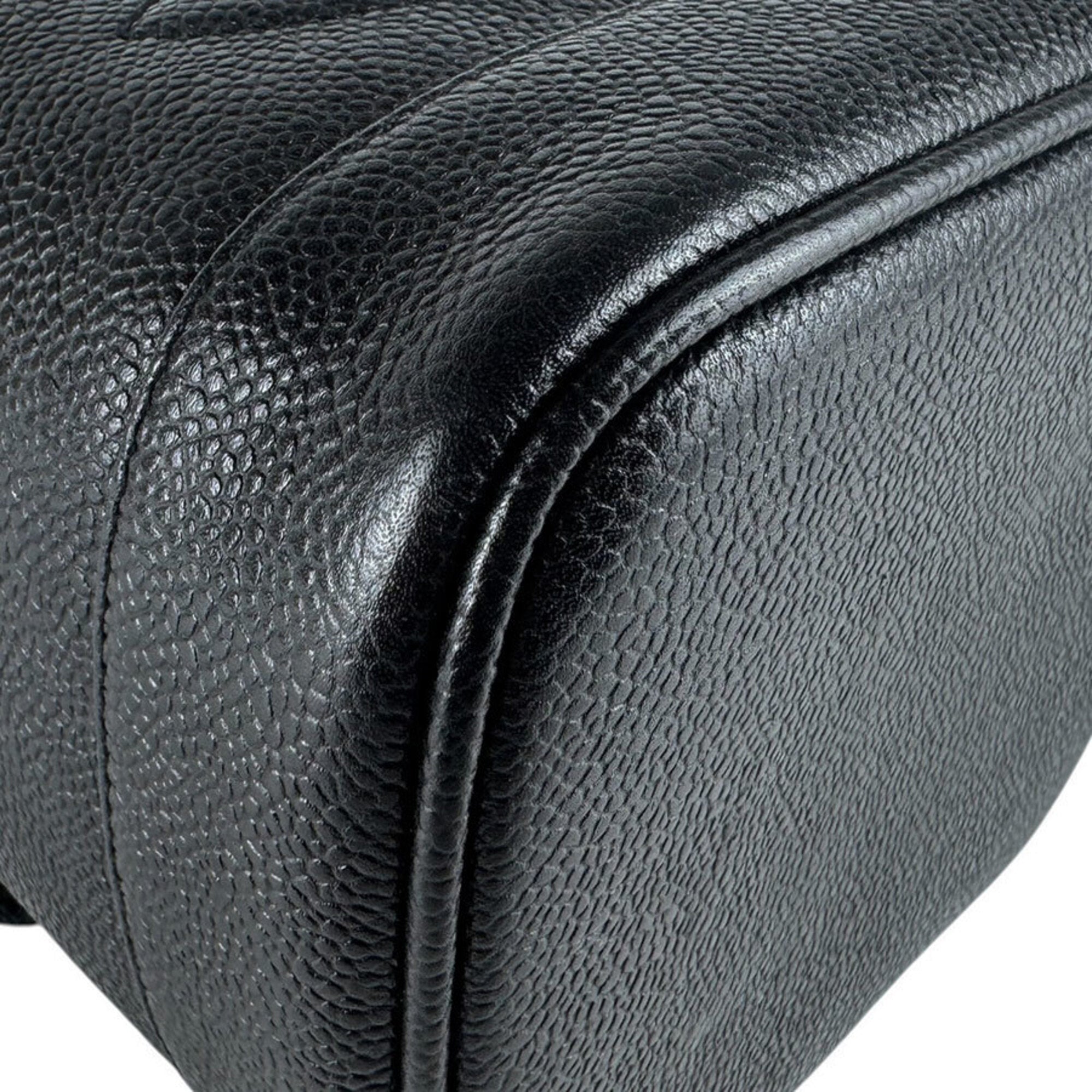 Chanel Black Grained Calfskin Handbag Vanity Bag (Pre-Owned)