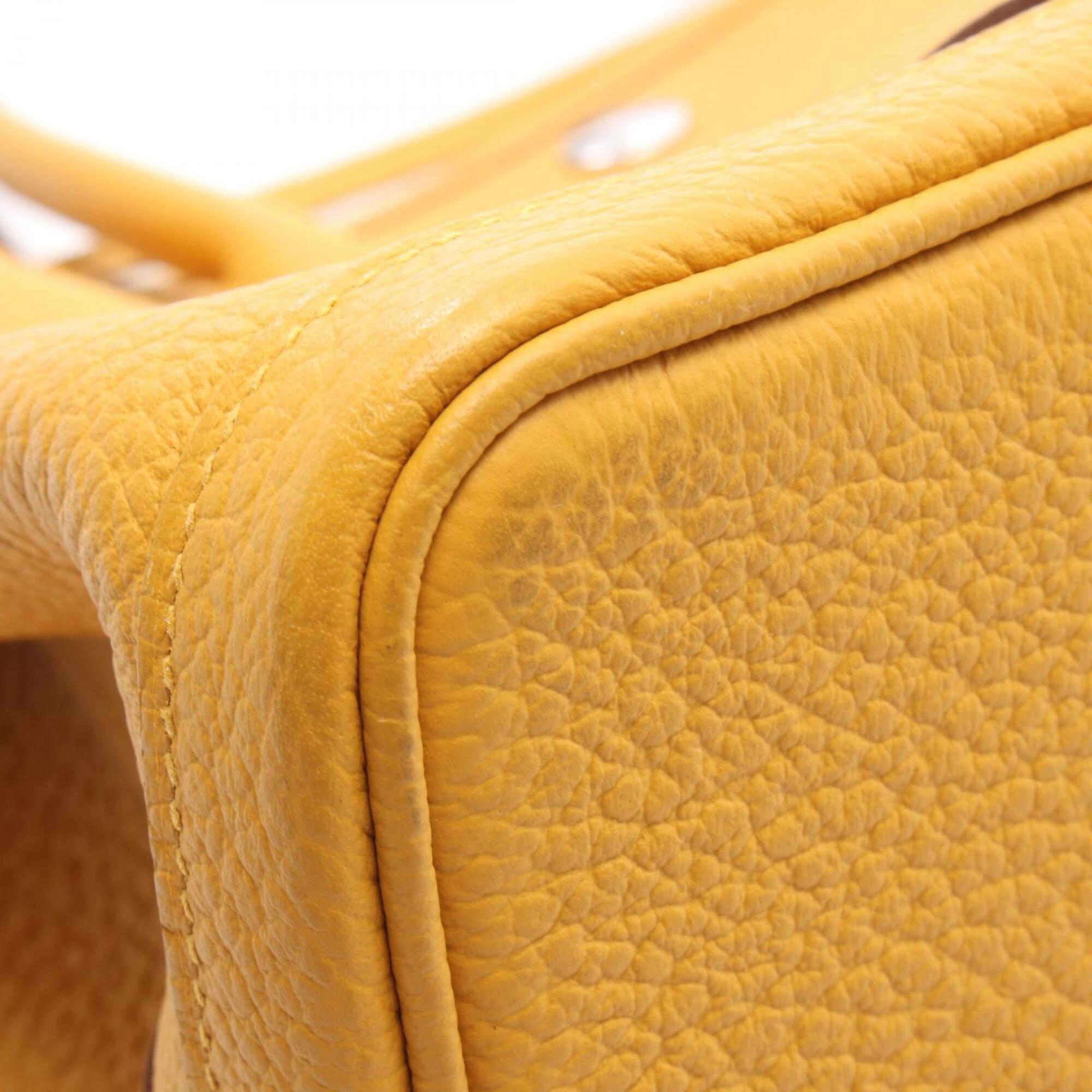 Hermes Yellow Country Leather Handbag Tote Bag (Pre-Owned)