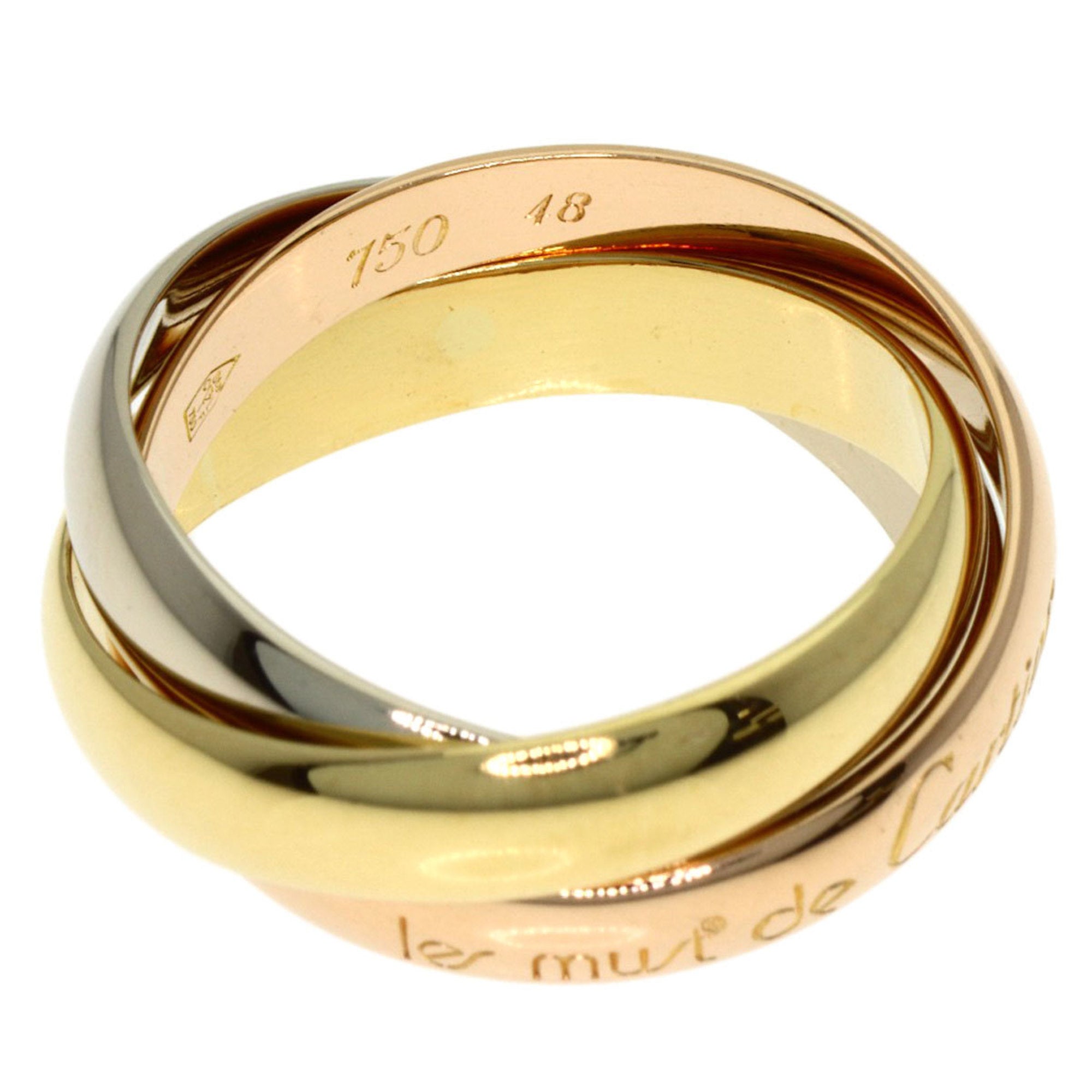 Cartier Trinity Yellow Gold (18K) Pink Gold (18K) White Gold (18K) Band Ring (Pre-Owned)
