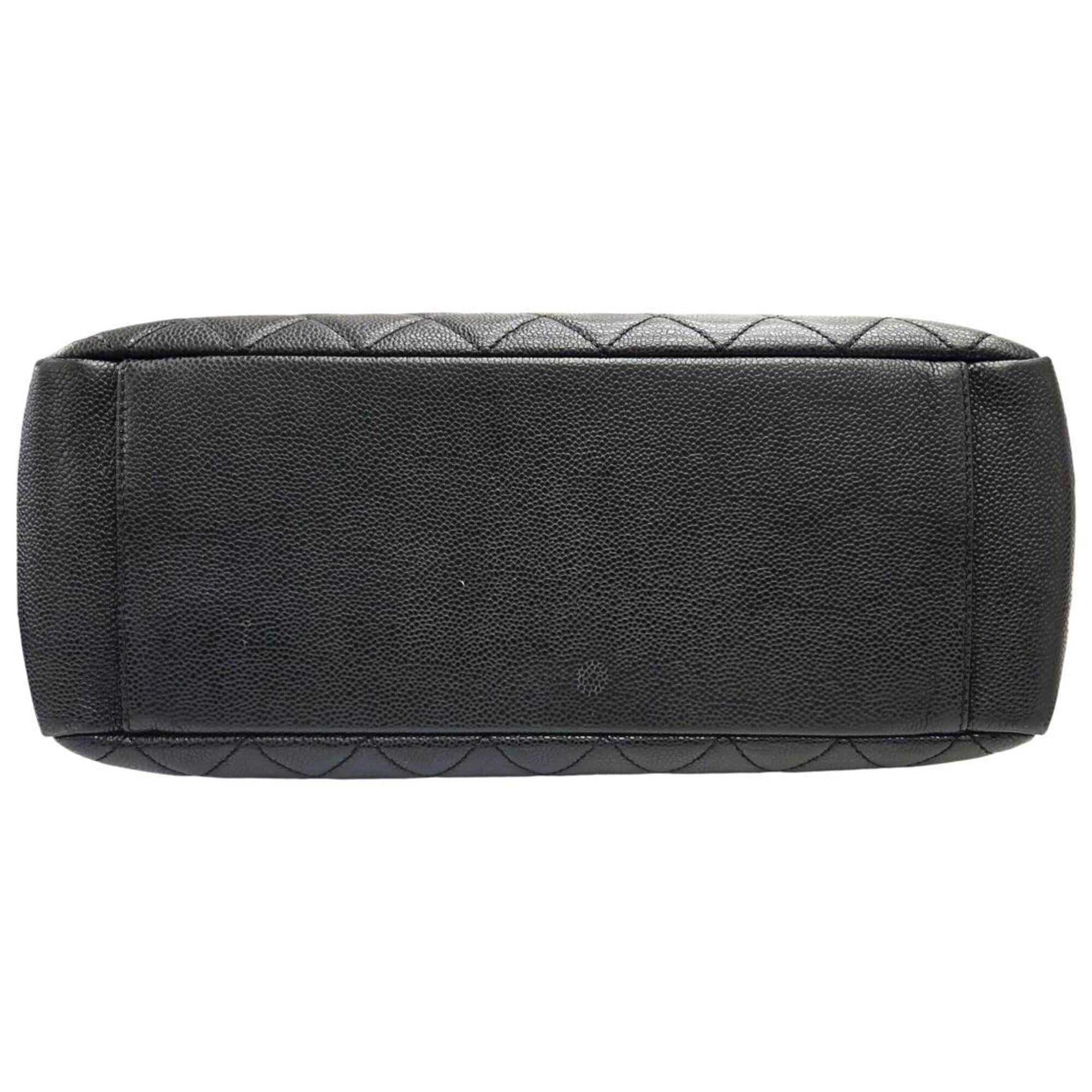 Chanel Black Grained Calfskin Tote Bag (Pre-Owned)