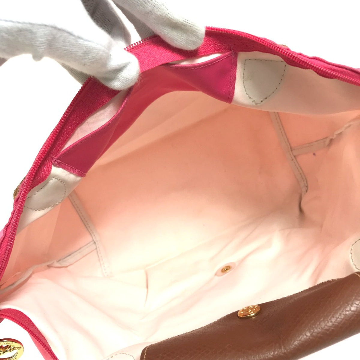 Longchamp Pink Cloth Tote Bag (Pre-Owned)