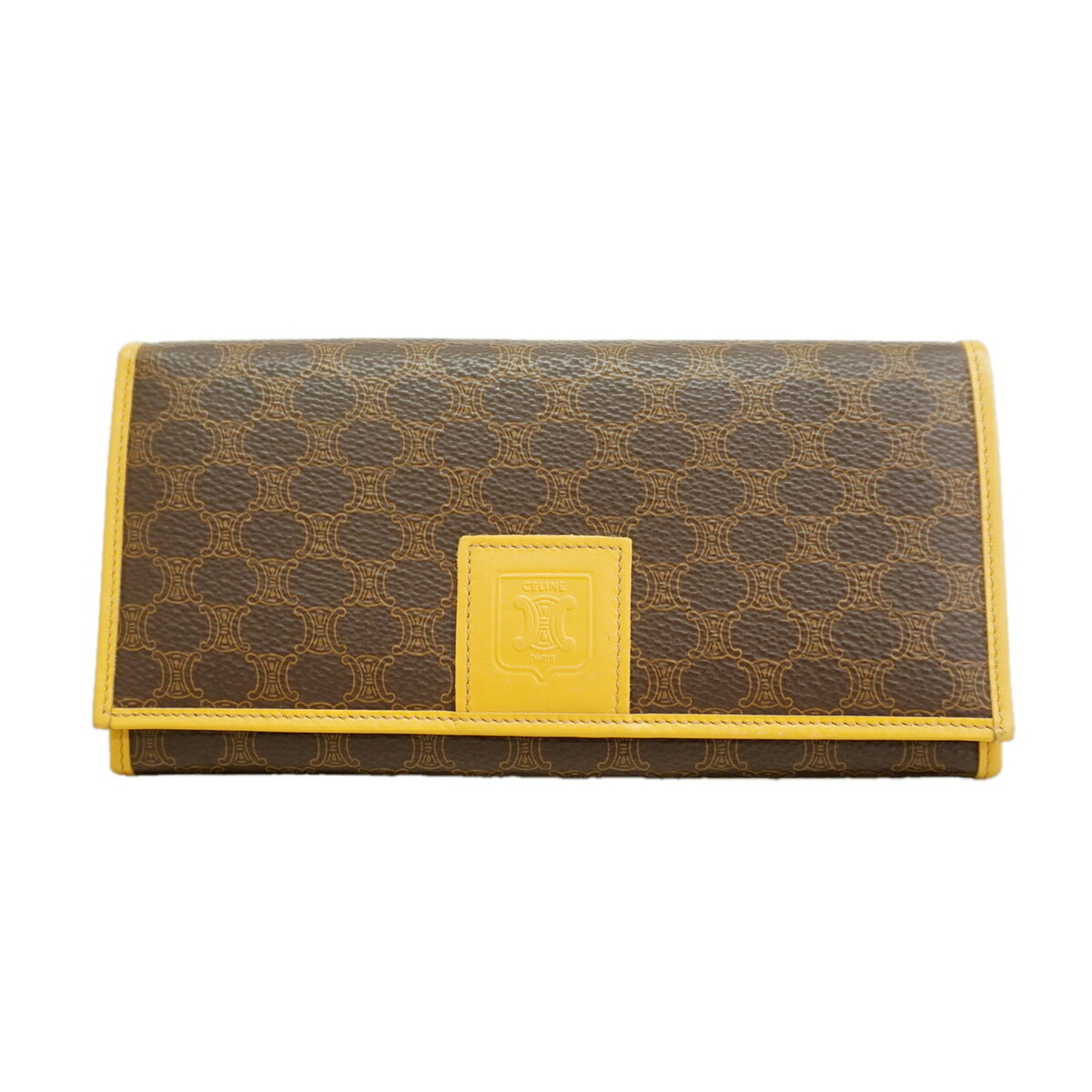 Celine Brown Pvc Long Wallet (Bi-Fold) (Pre-Owned)