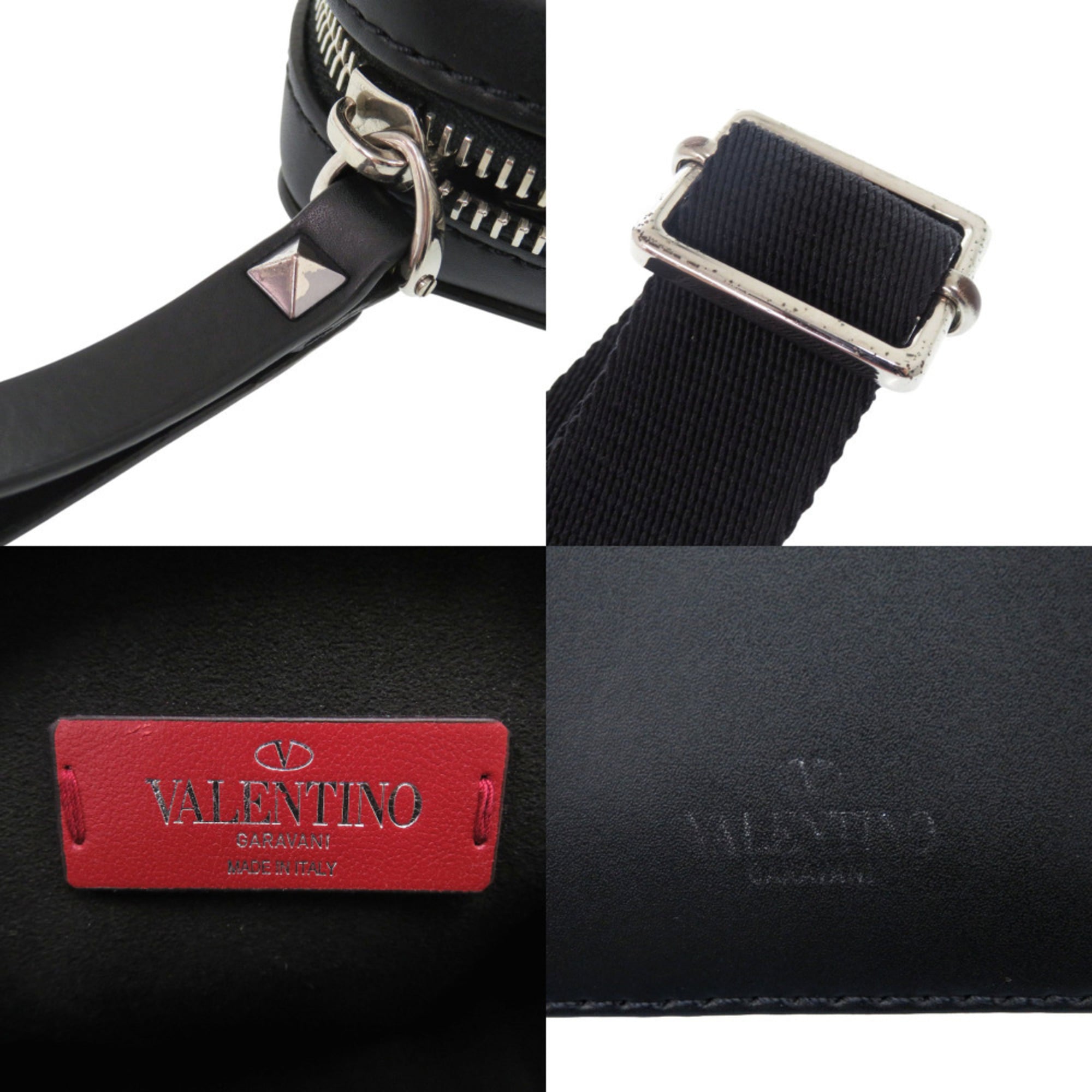 Valentino Garavani Black Leather Shoulder Bag (Pre-Owned)