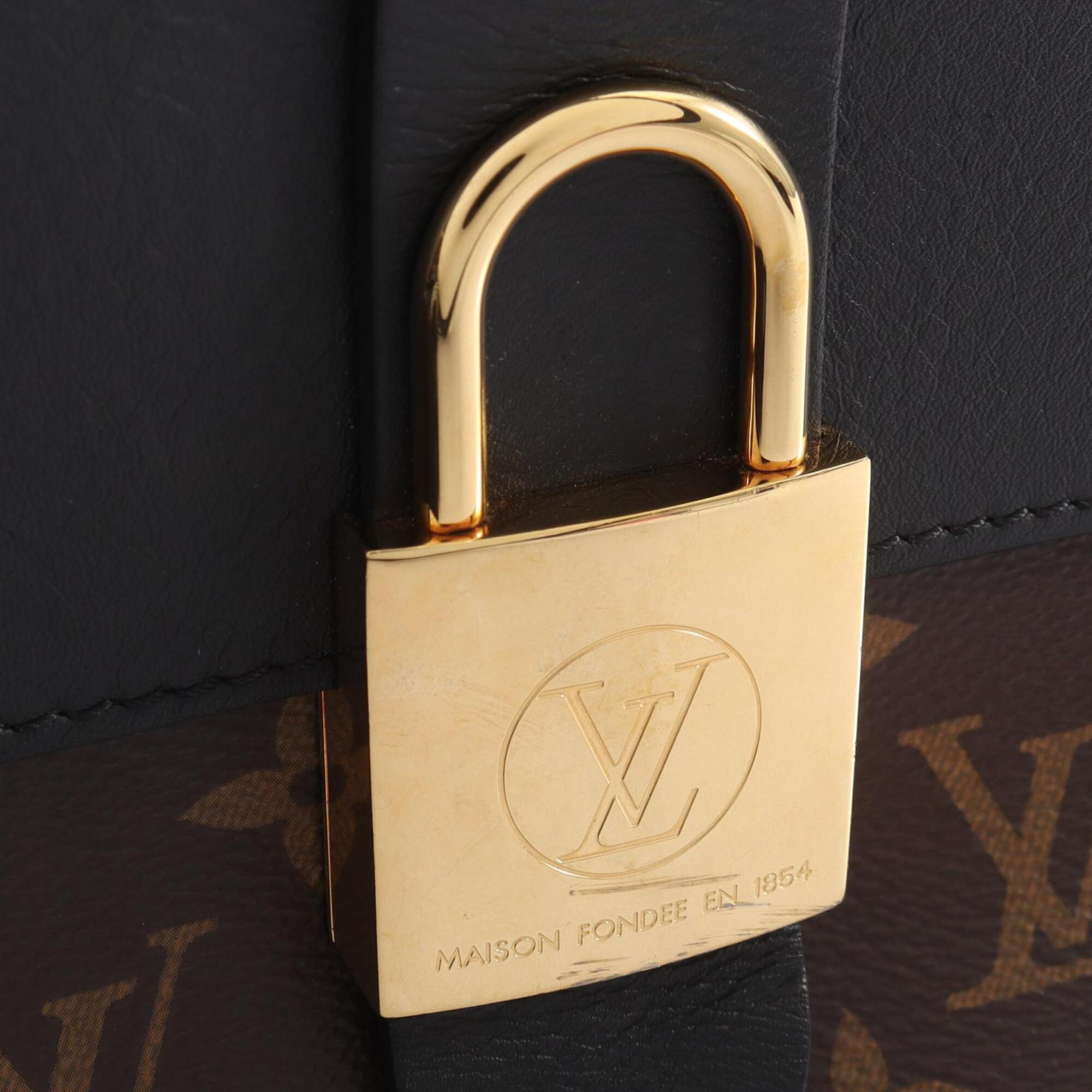 Louis Vuitton Black Brown Monogram Noir Coated Canvas Leather Handbag (Pre-Owned)