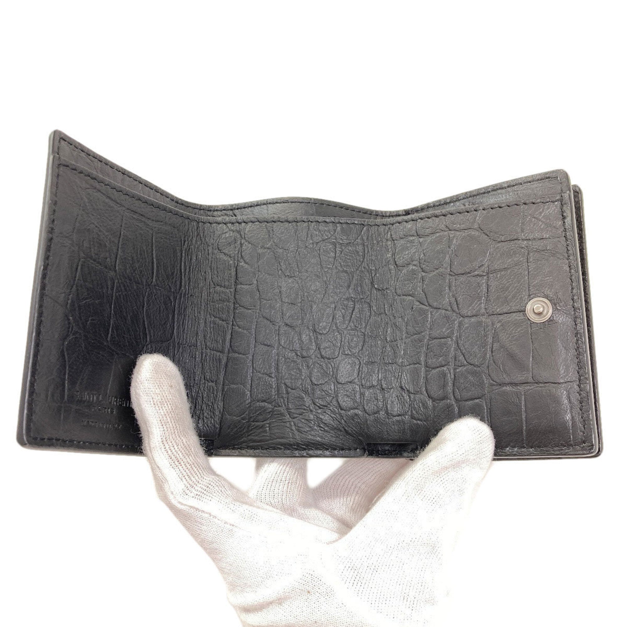 Saint Laurent Black Leather Wallet (Bi-Fold) (Pre-Owned)