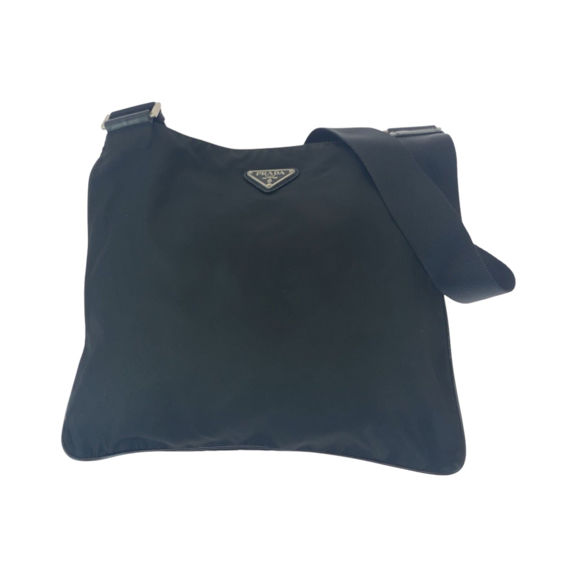 Prada Black Nylon Pochette Shoulder Bag (Pre-Owned)