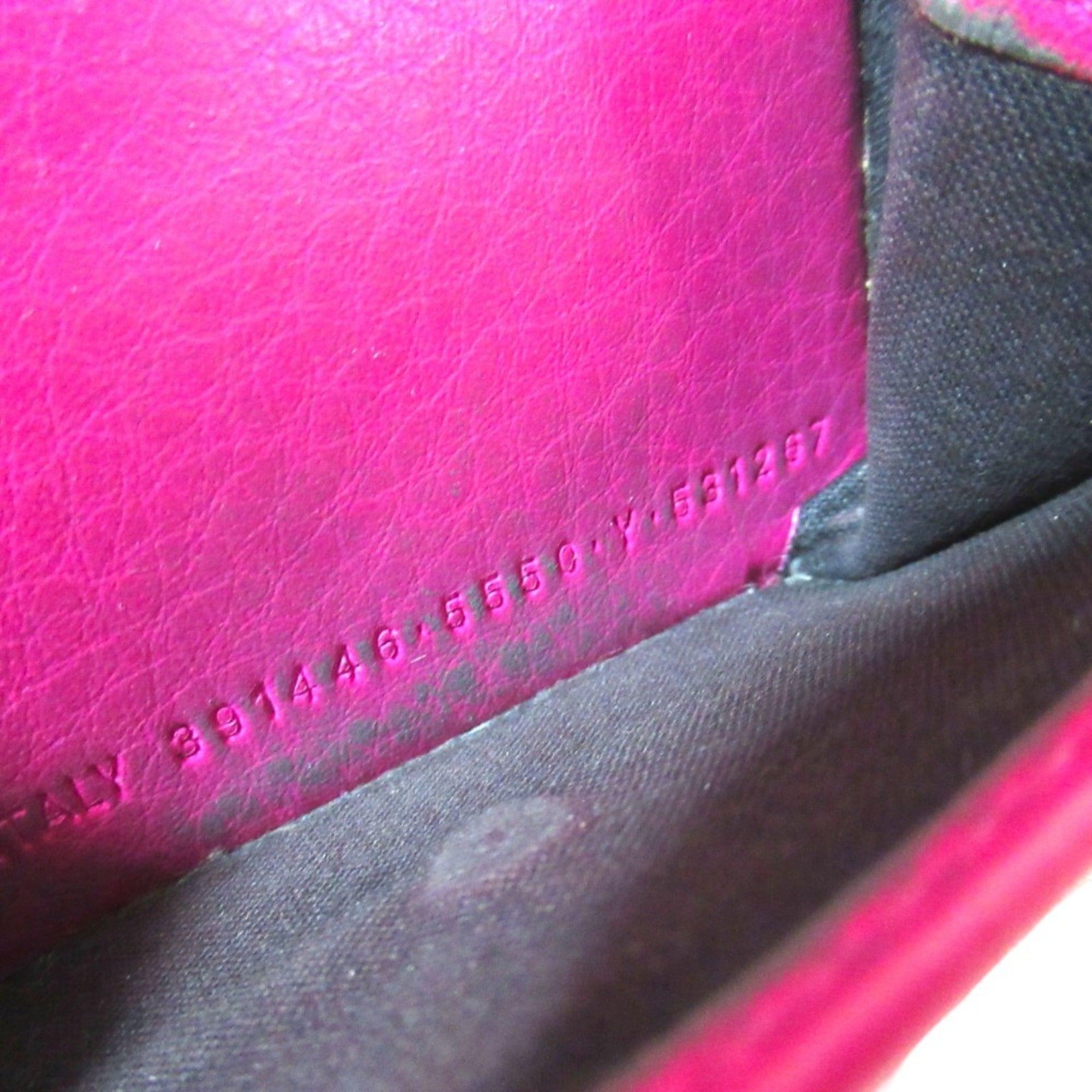 Balenciaga Pink Leather Wallet (Tri-Fold) (Pre-Owned)