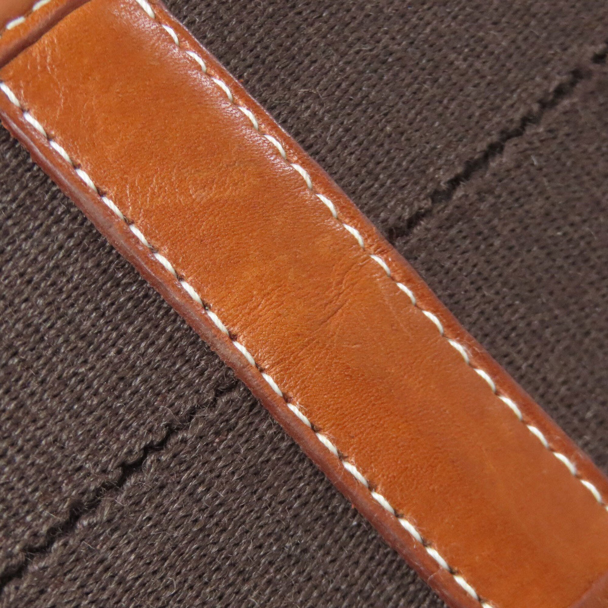 Hermes Brown Toile Officier Shoulder Bag (Pre-Owned)