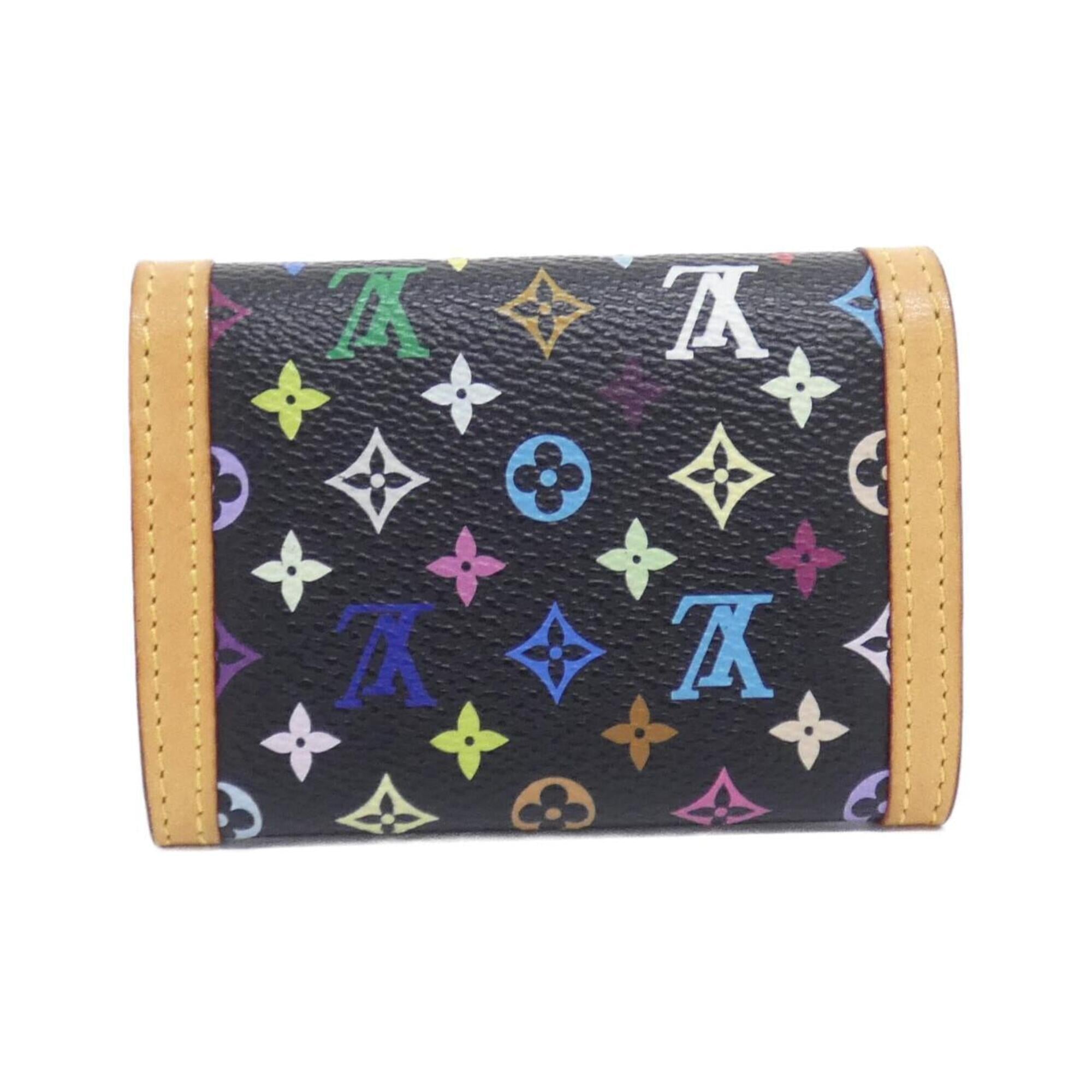 Louis Vuitton Black Coated Canvas Coin Purse/Coin Case (Pre-Owned)